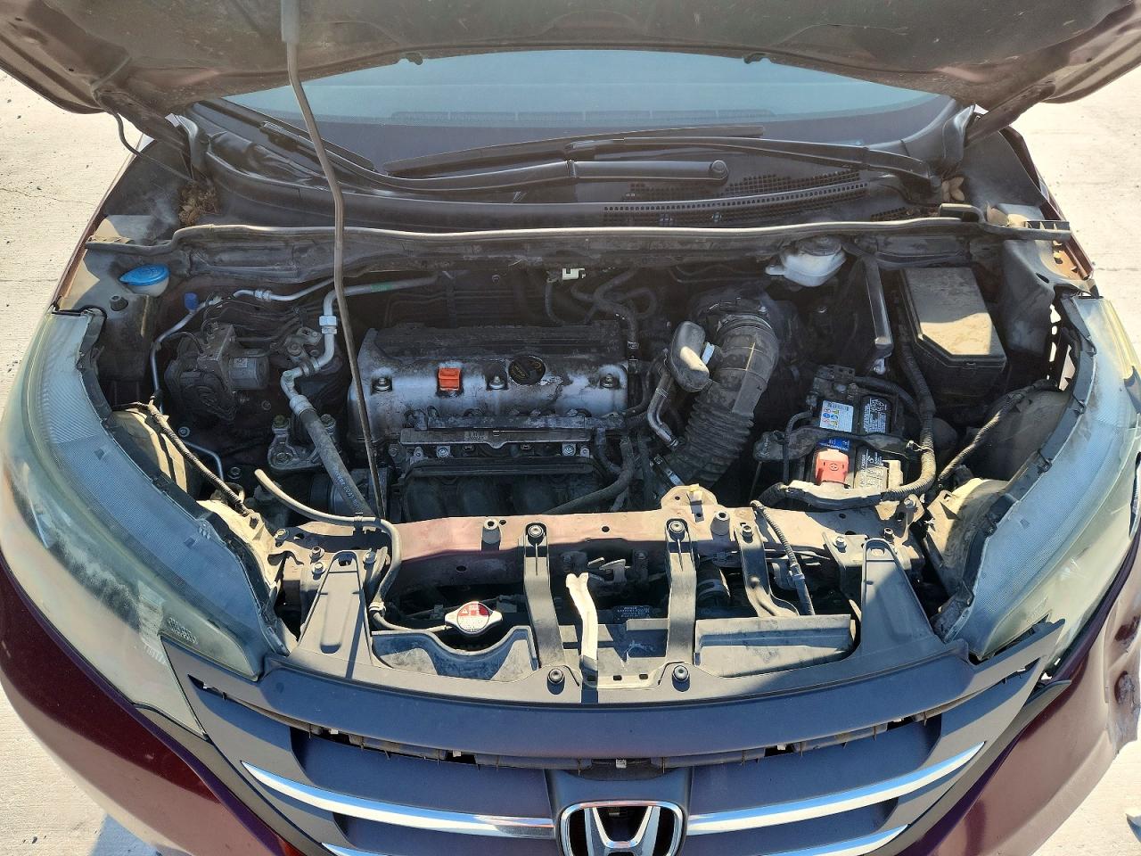 2014 Honda Cr-v Ex Burgundy vin: 5J6RM3H55EL003098