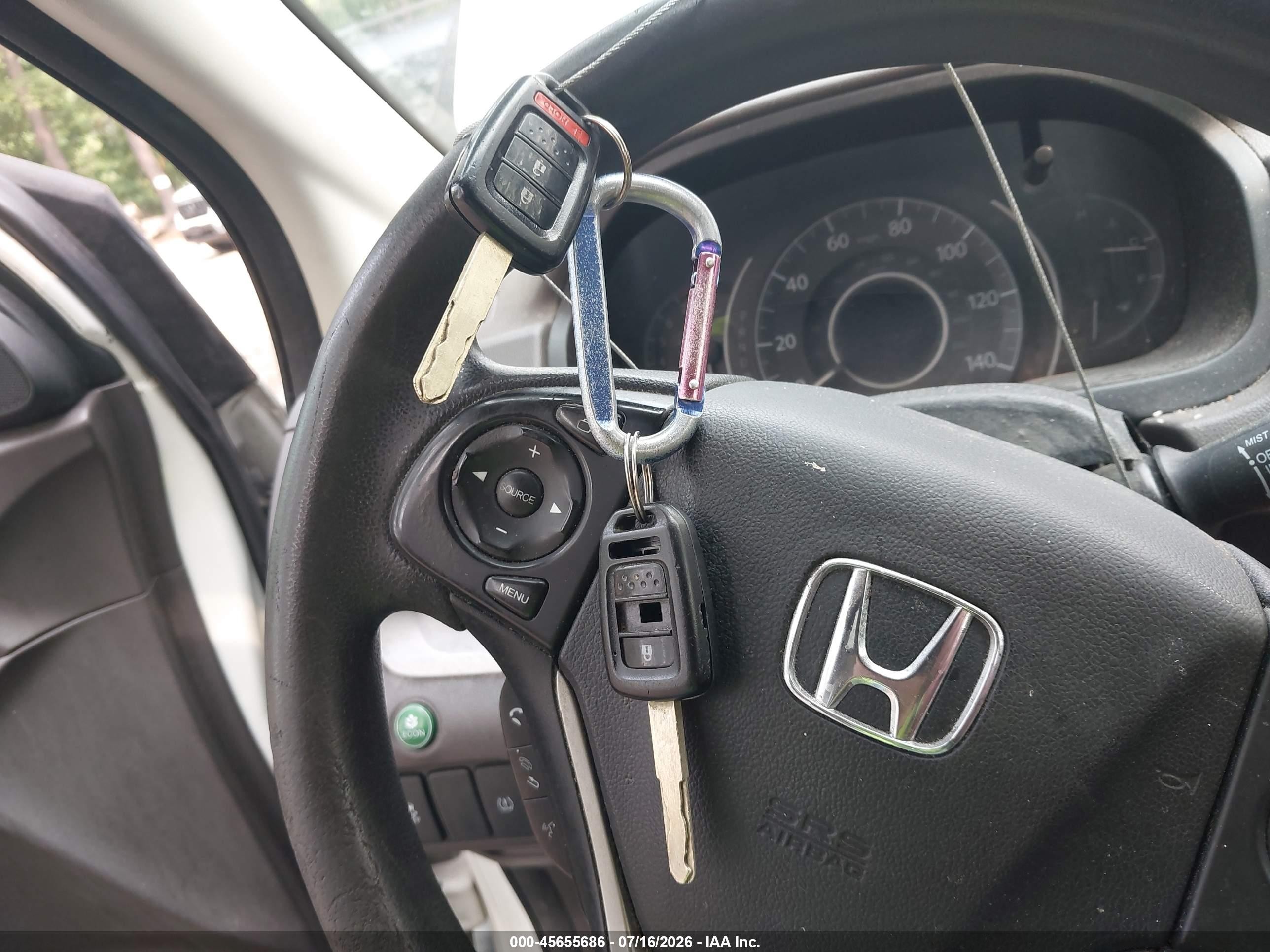 2014 Honda Cr-v Ex White vin: 5J6RM3H55EL029409