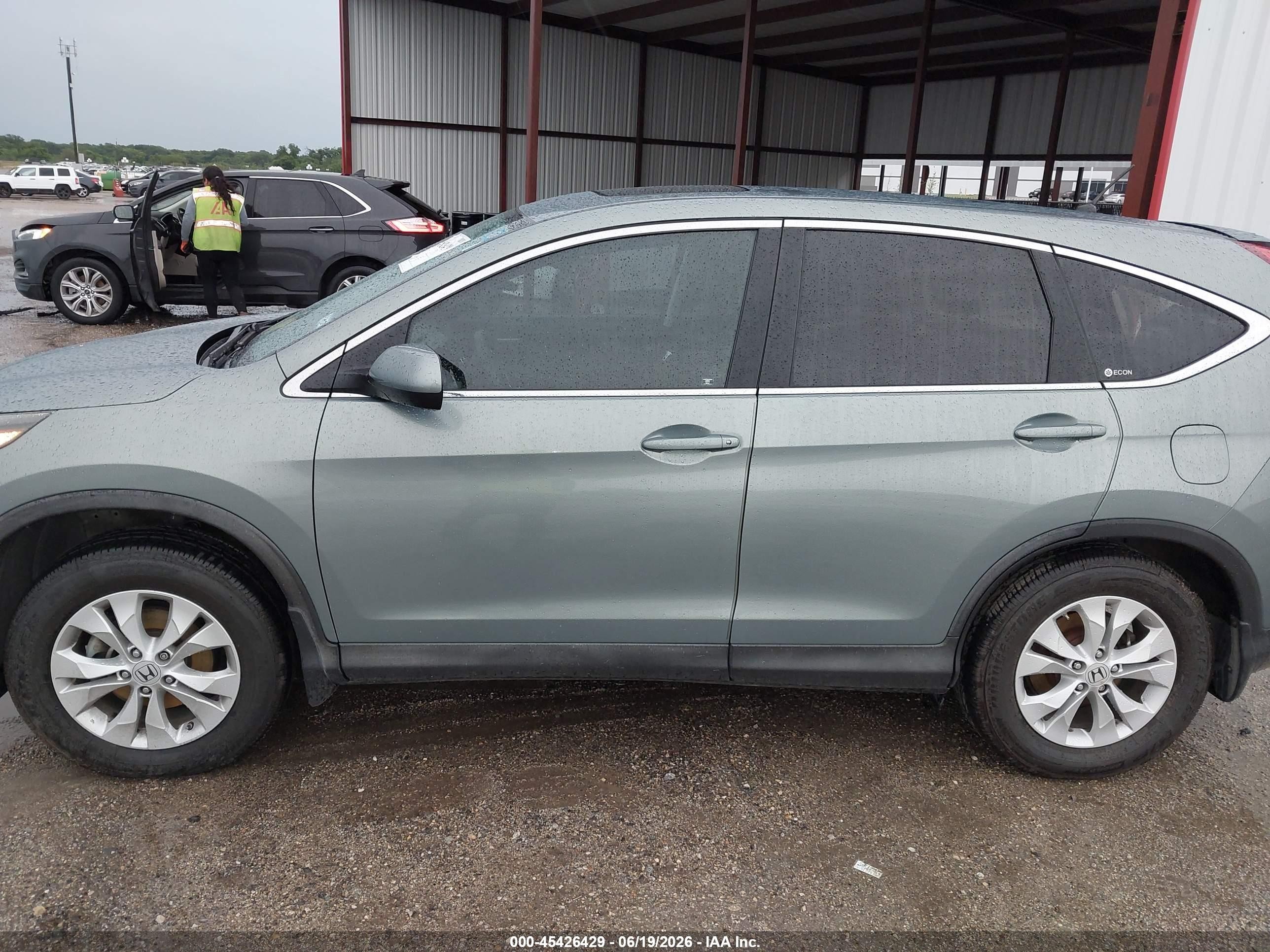 2012 Honda Cr-v Ex Зеленый vin: 5J6RM3H56CL001311
