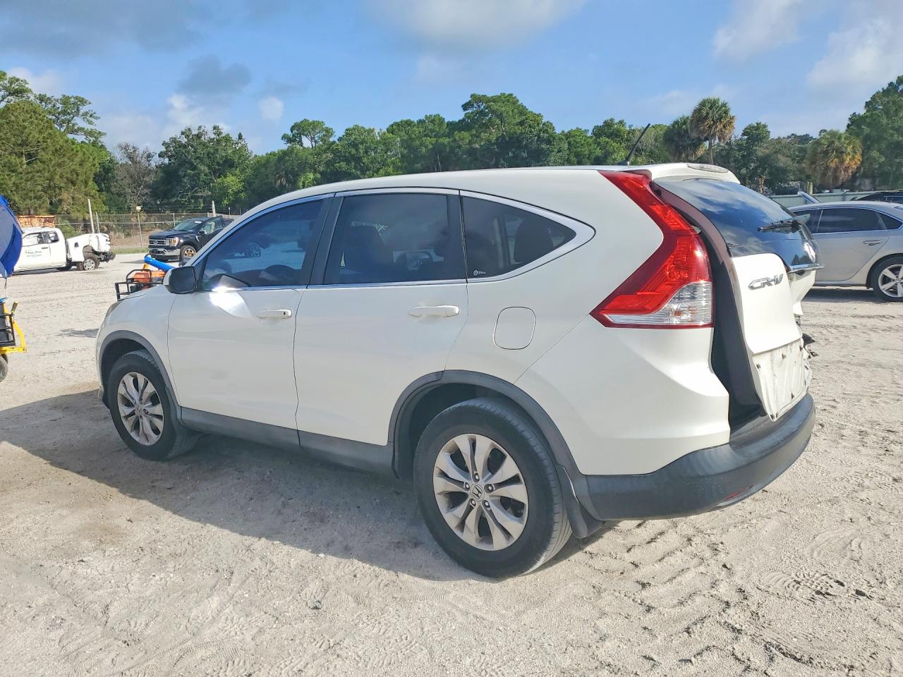 2012 Honda Cr-v Ex White vin: 5J6RM3H56CL047267