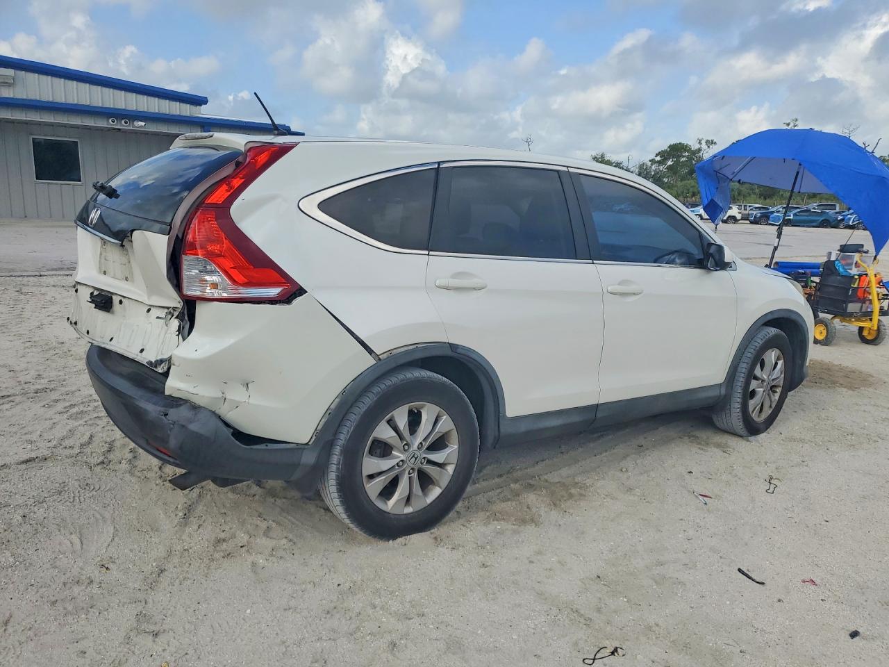 2012 Honda Cr-v Ex White vin: 5J6RM3H56CL047267
