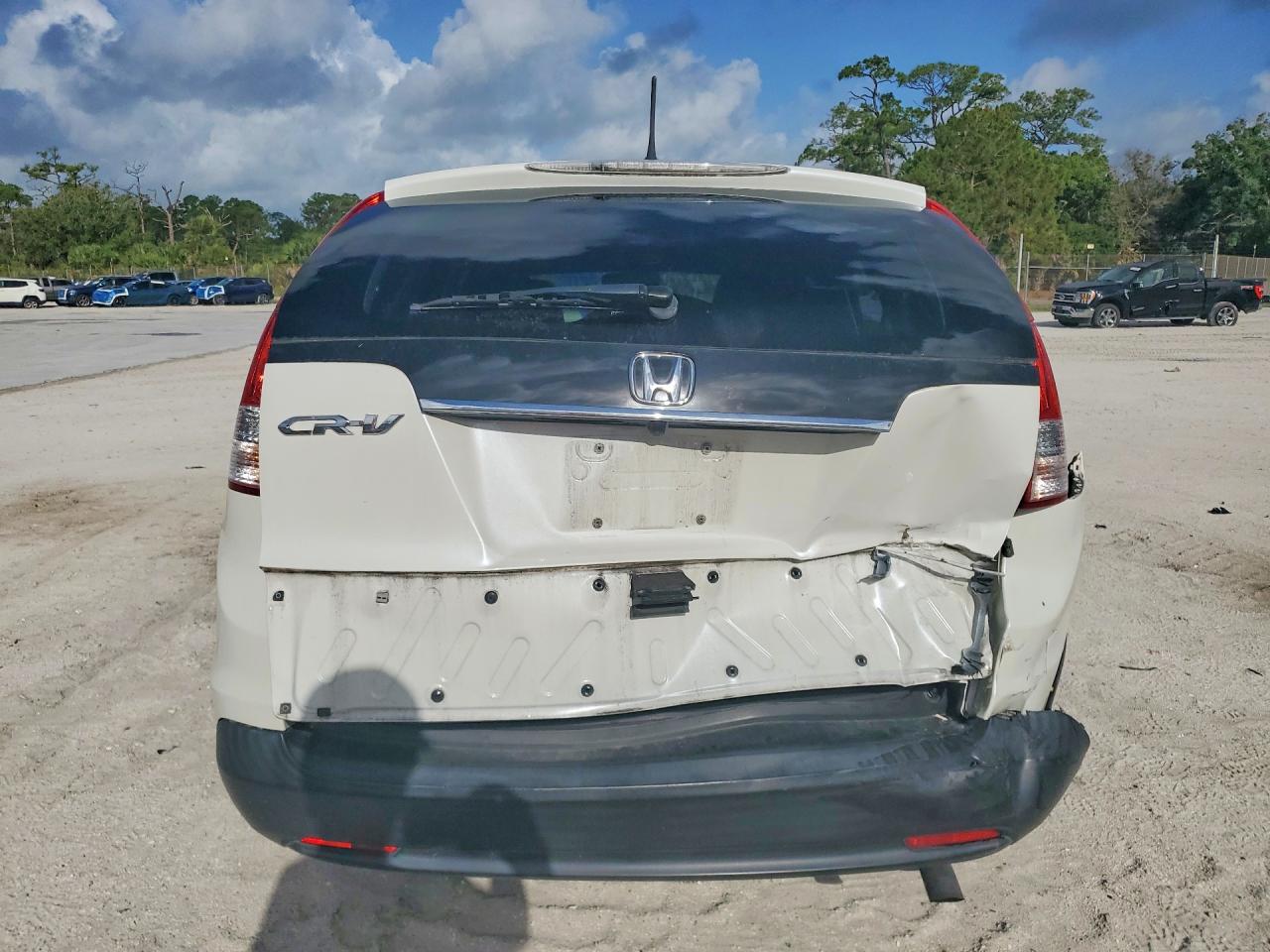 2012 Honda Cr-v Ex White vin: 5J6RM3H56CL047267
