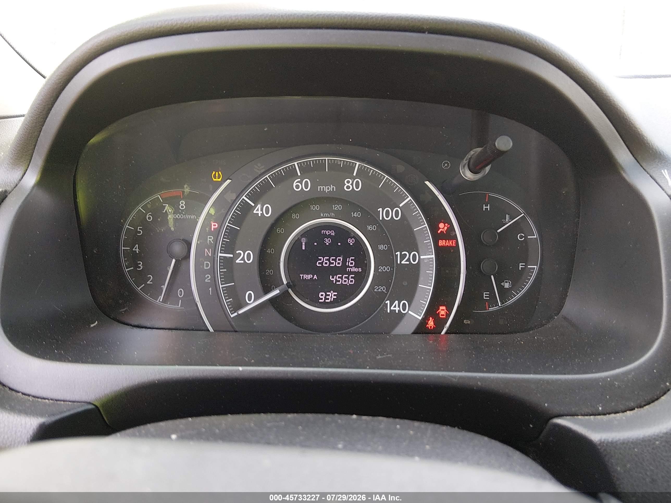 2013 Honda Cr-v Ex Серый vin: 5J6RM3H56DL001262