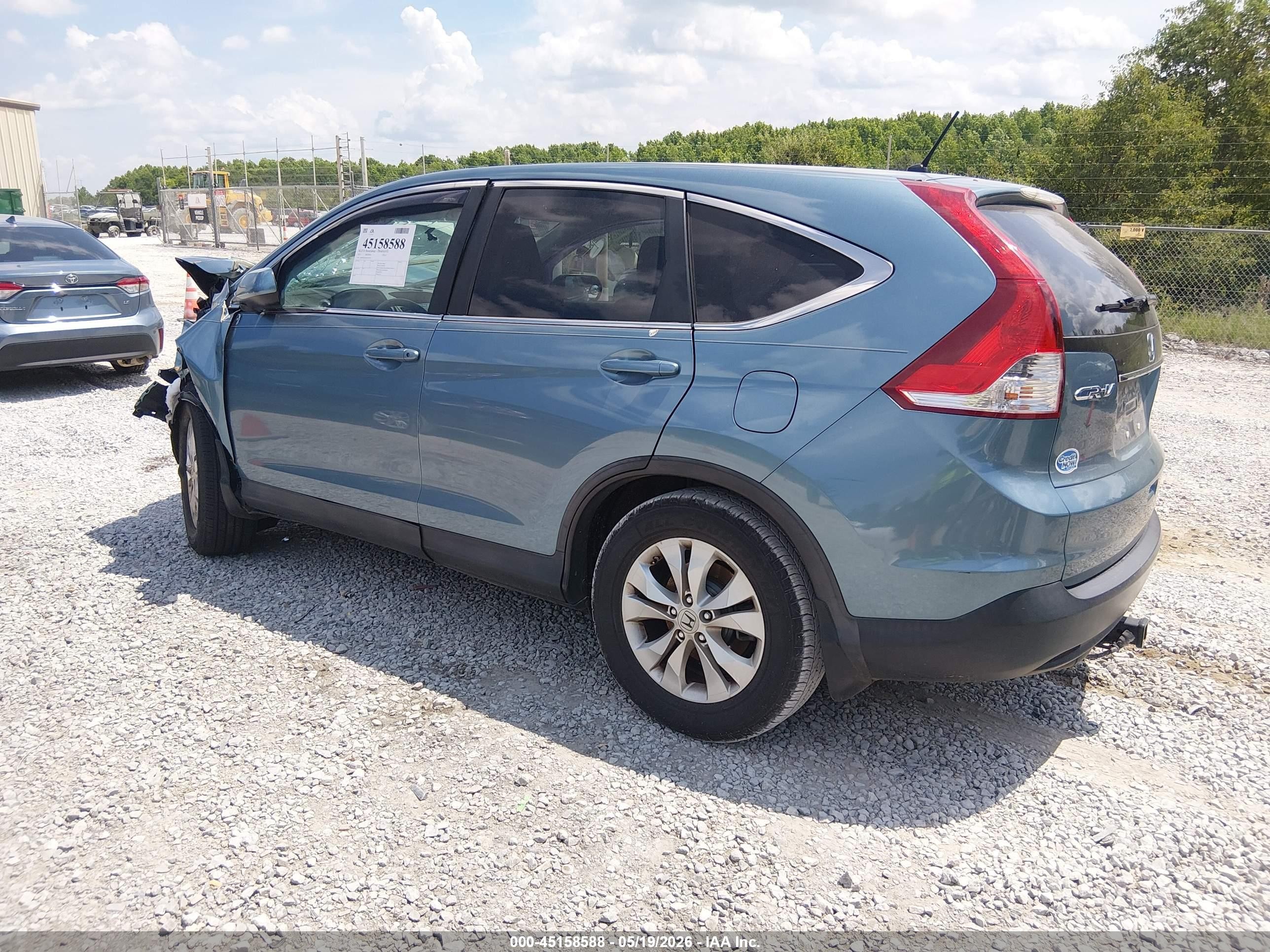 2013 Honda Cr-v Ex Blue vin: 5J6RM3H56DL045410