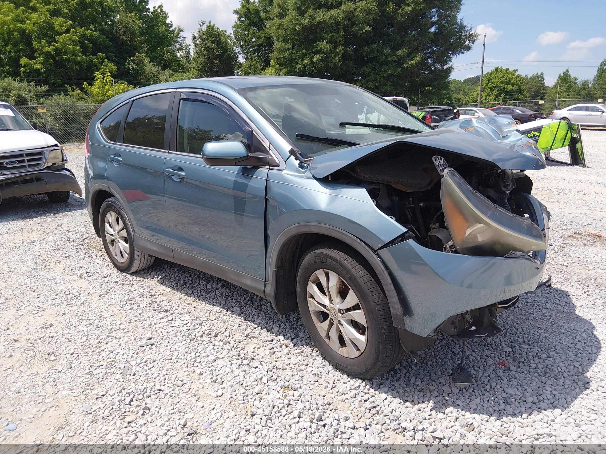 2013 Honda Cr-v Ex Blue vin: 5J6RM3H56DL045410