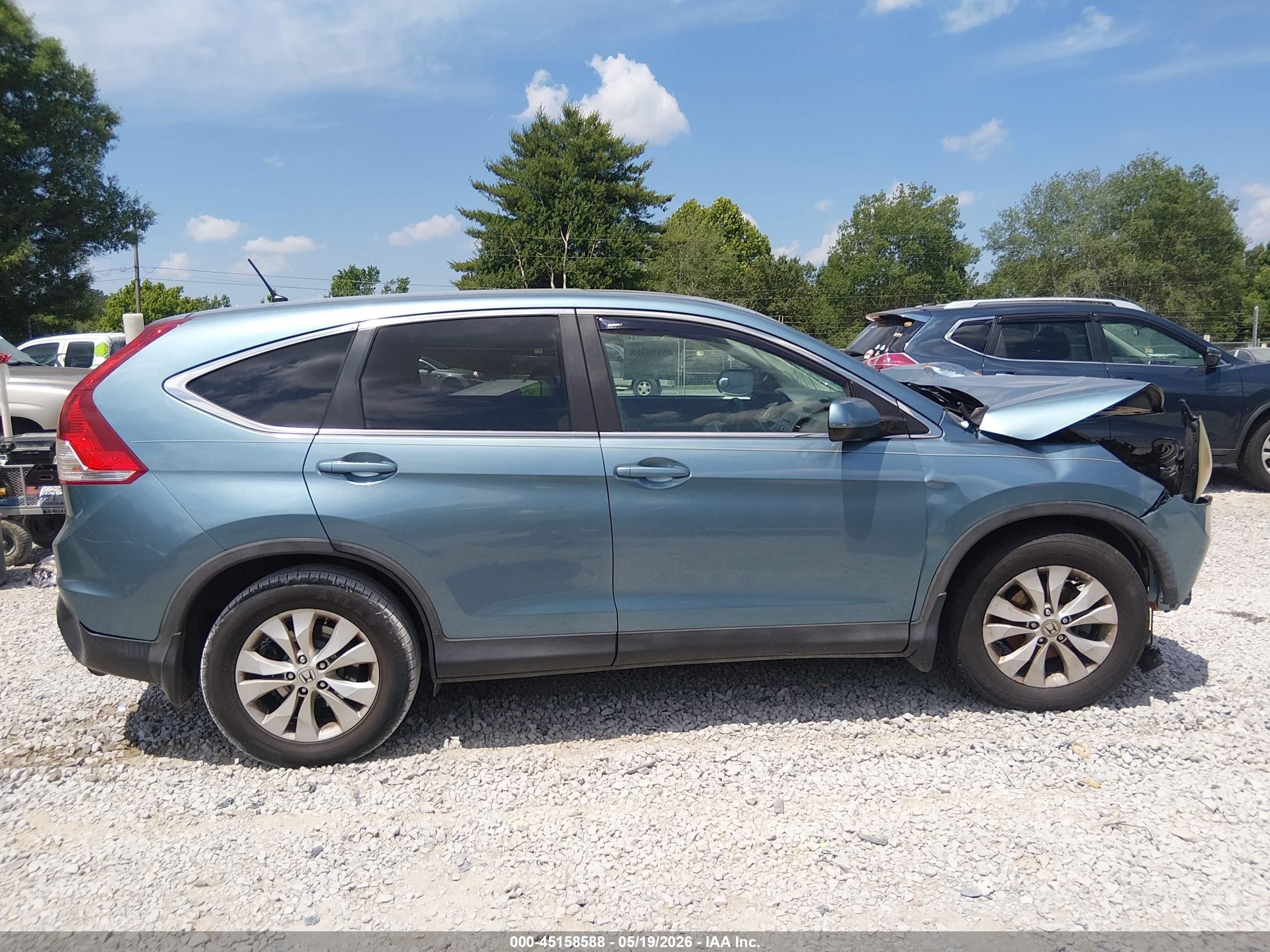 2013 Honda Cr-v Ex Blue vin: 5J6RM3H56DL045410
