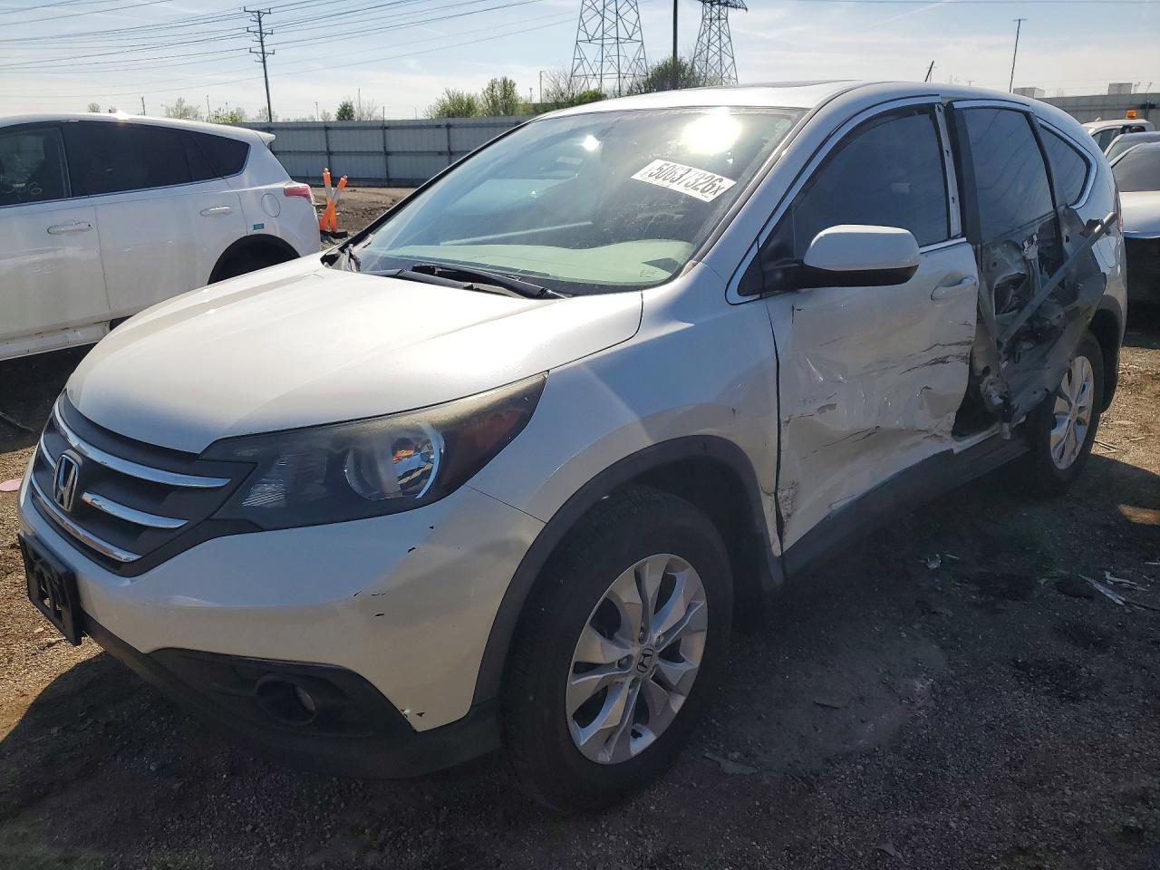 2014 Honda Cr-v Ex White vin: 5J6RM3H56EL002509