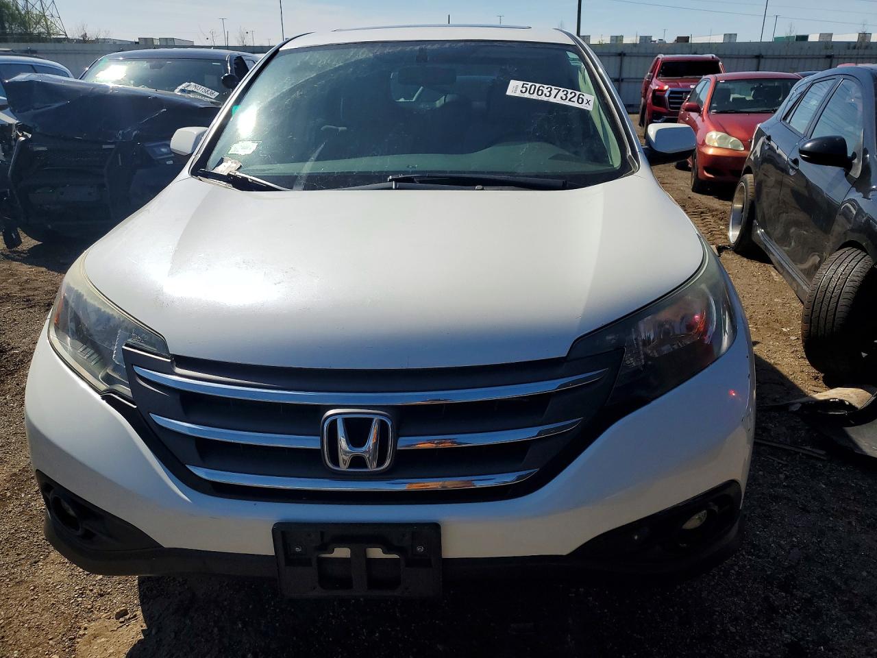 2014 Honda Cr-v Ex White vin: 5J6RM3H56EL002509