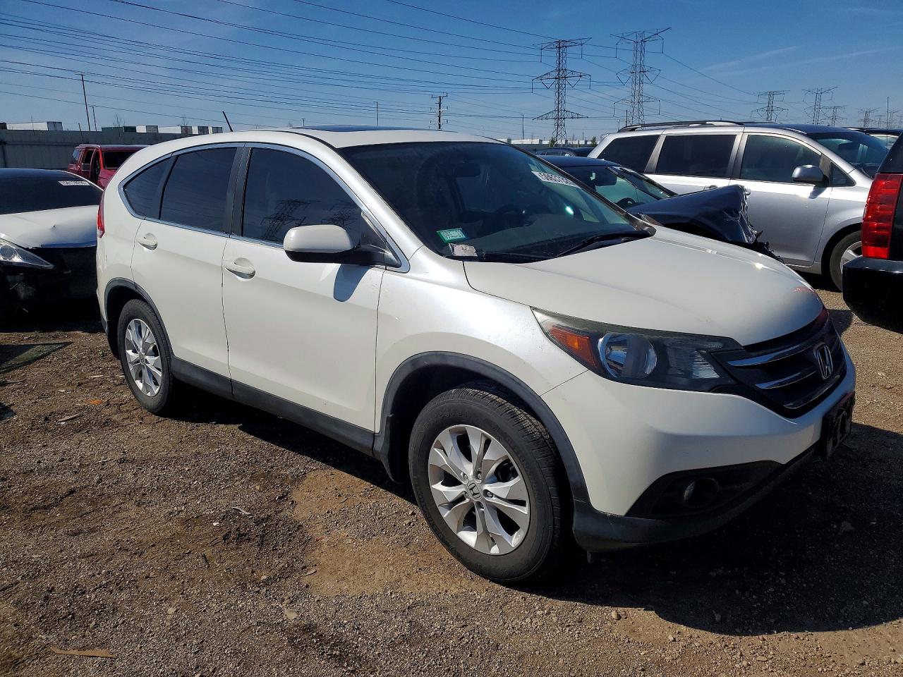 2014 Honda Cr-v Ex White vin: 5J6RM3H56EL002509