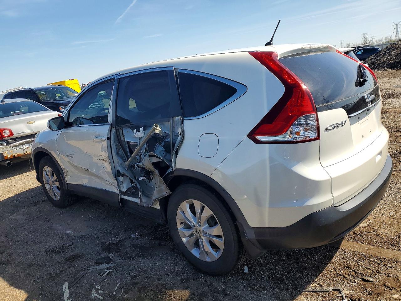2014 Honda Cr-v Ex White vin: 5J6RM3H56EL002509