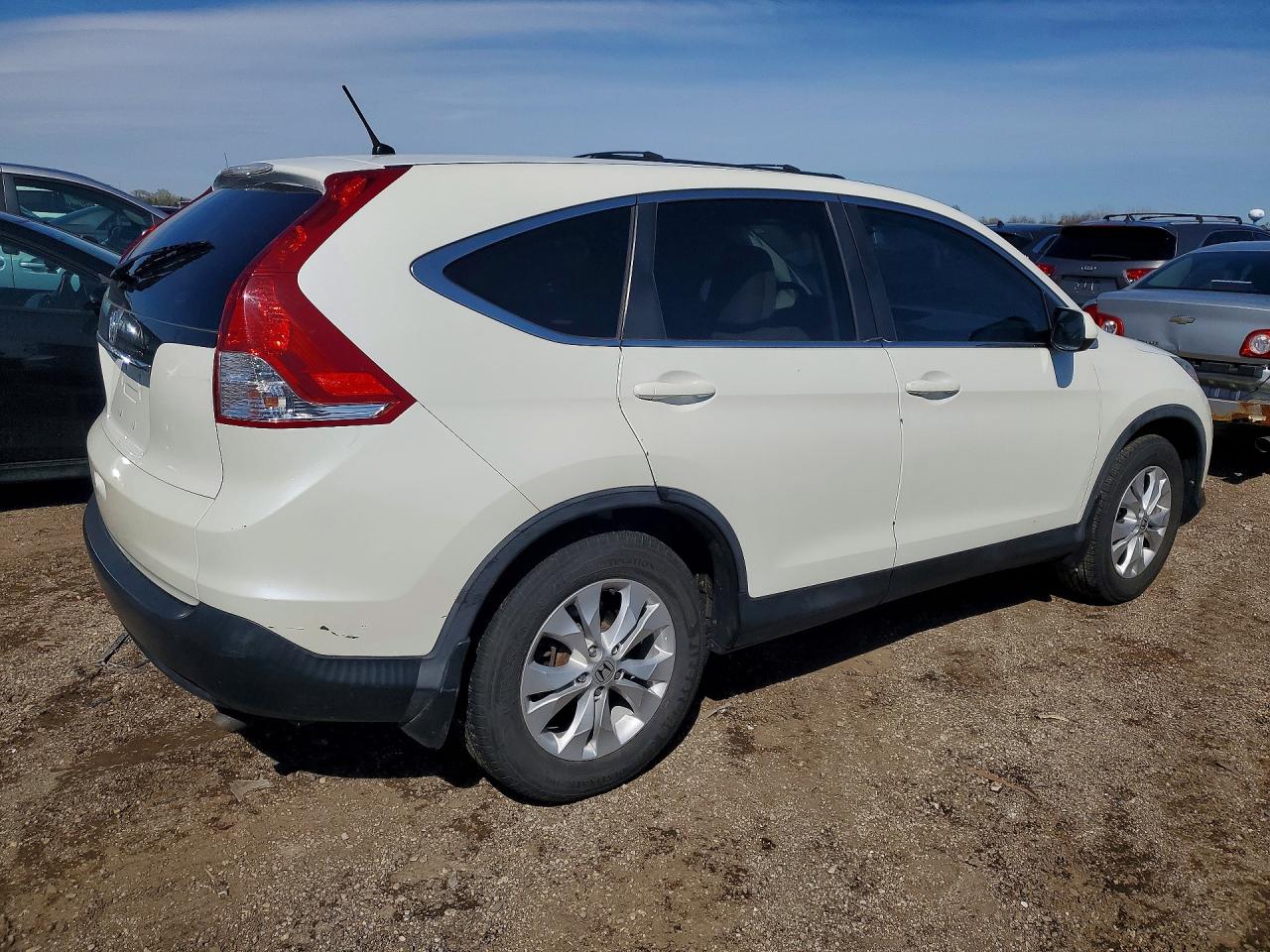 2014 Honda Cr-v Ex White vin: 5J6RM3H56EL002509
