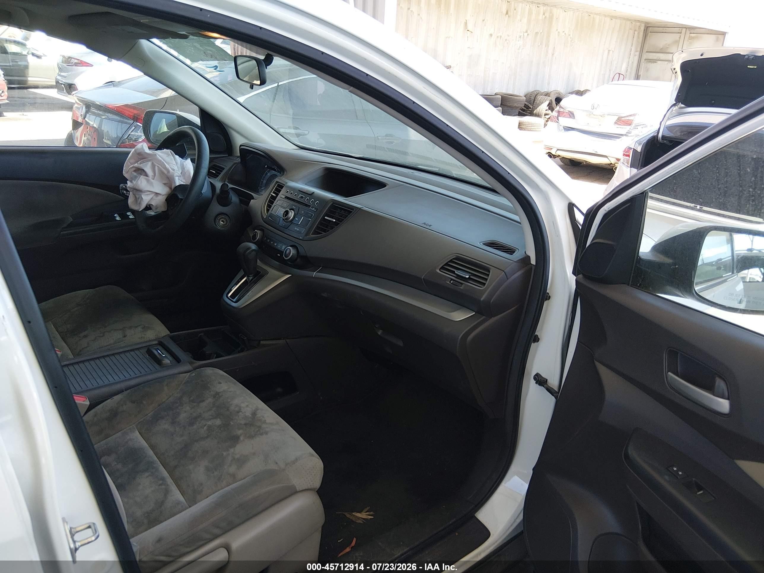 2014 Honda Cr-v Ex White vin: 5J6RM3H56EL008892