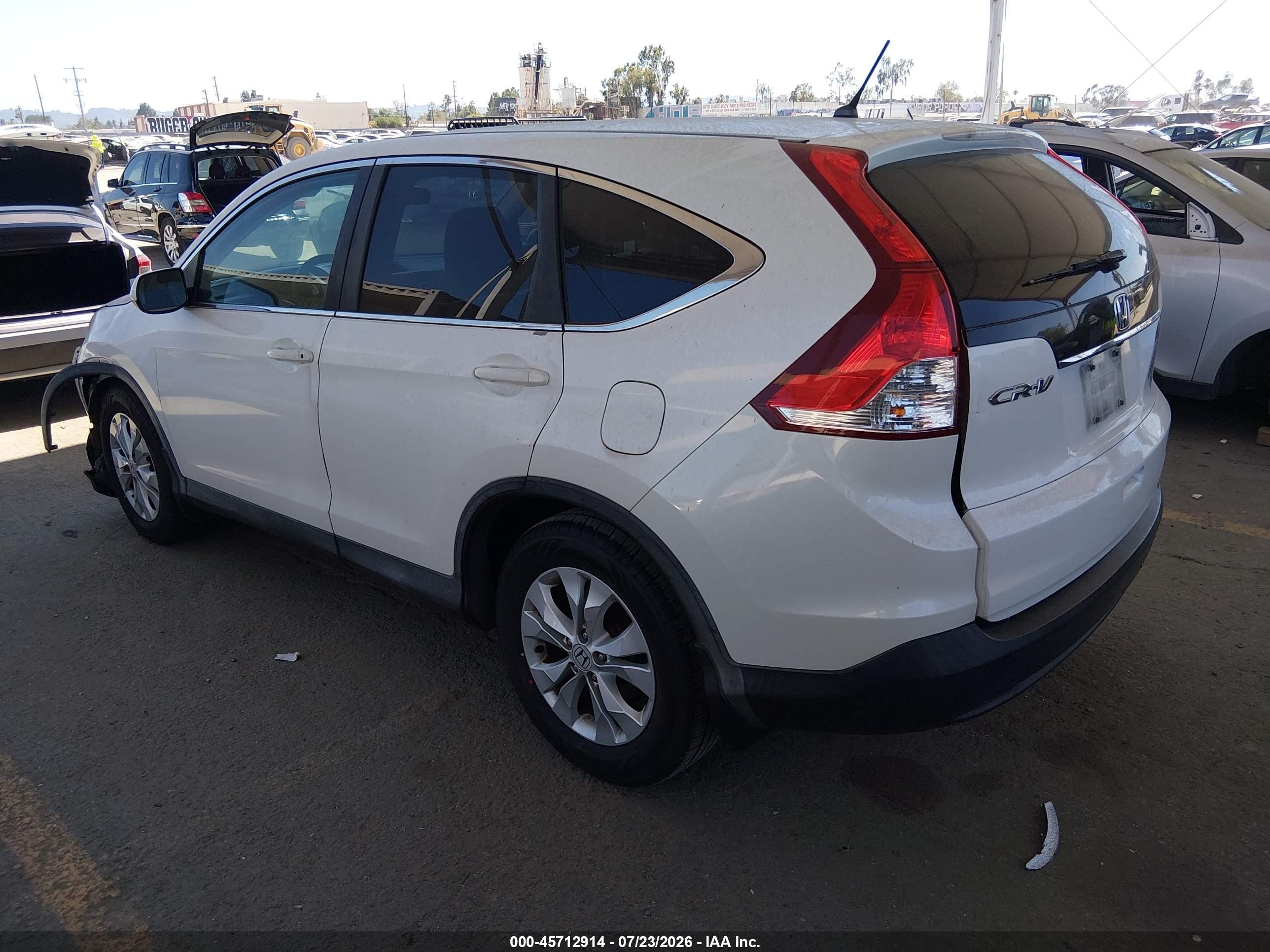 2014 Honda Cr-v Ex White vin: 5J6RM3H56EL008892