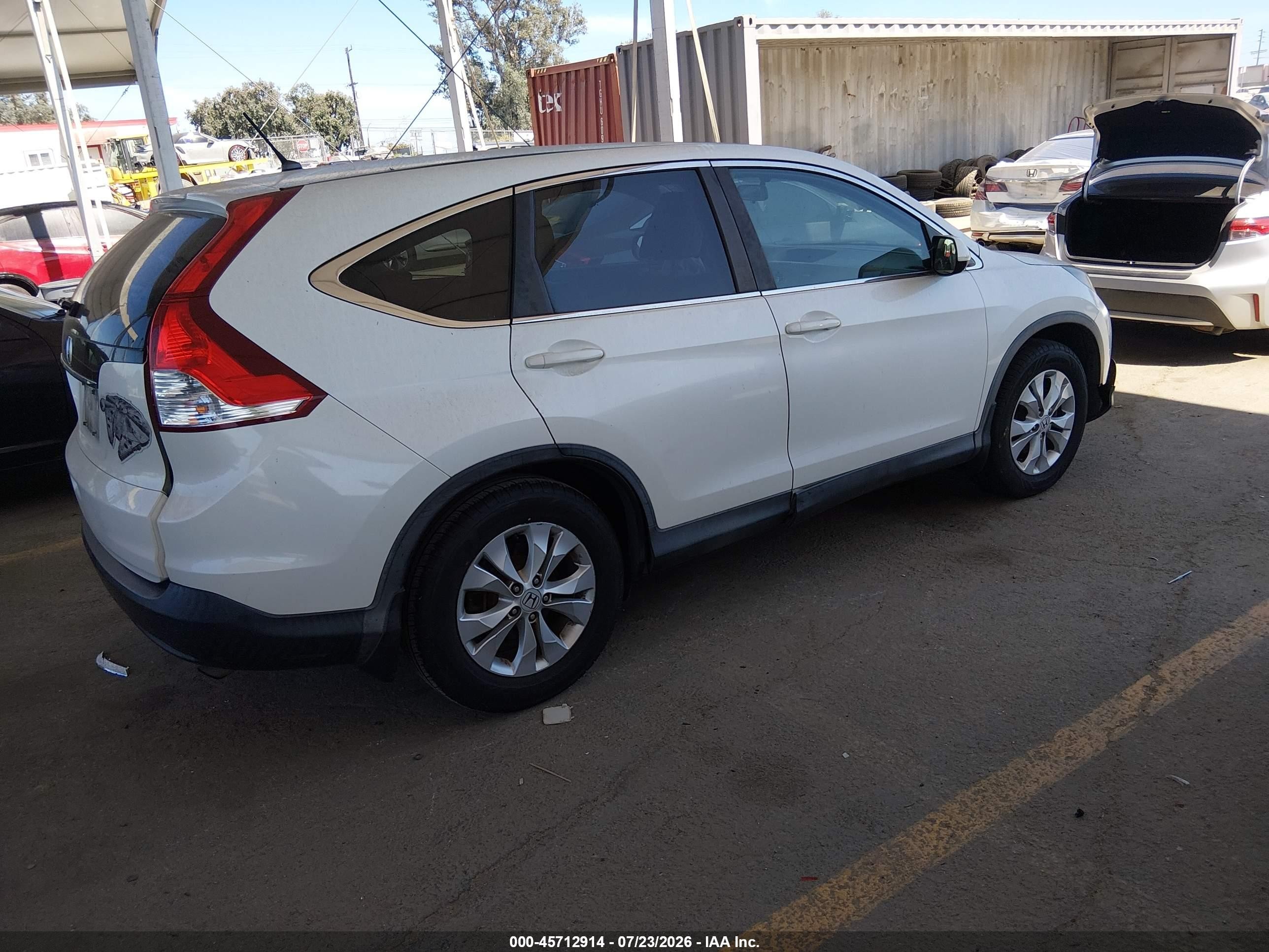 2014 Honda Cr-v Ex White vin: 5J6RM3H56EL008892