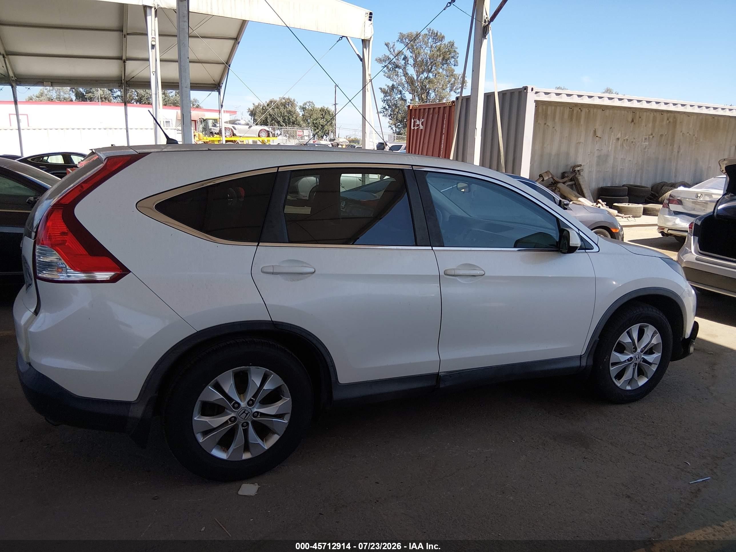 2014 Honda Cr-v Ex White vin: 5J6RM3H56EL008892