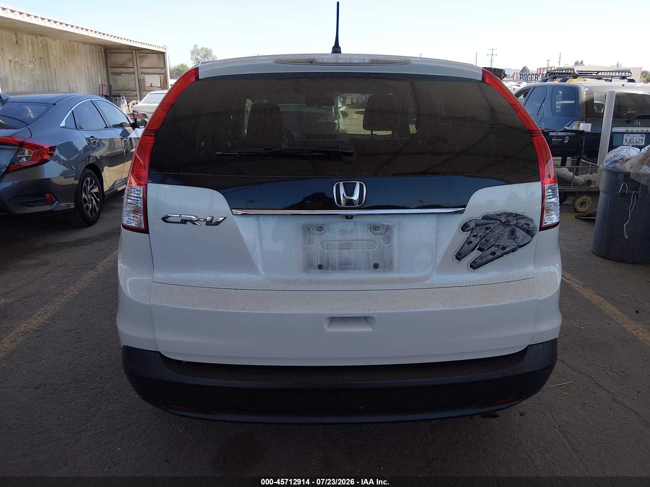 2014 Honda Cr-v Ex White vin: 5J6RM3H56EL008892