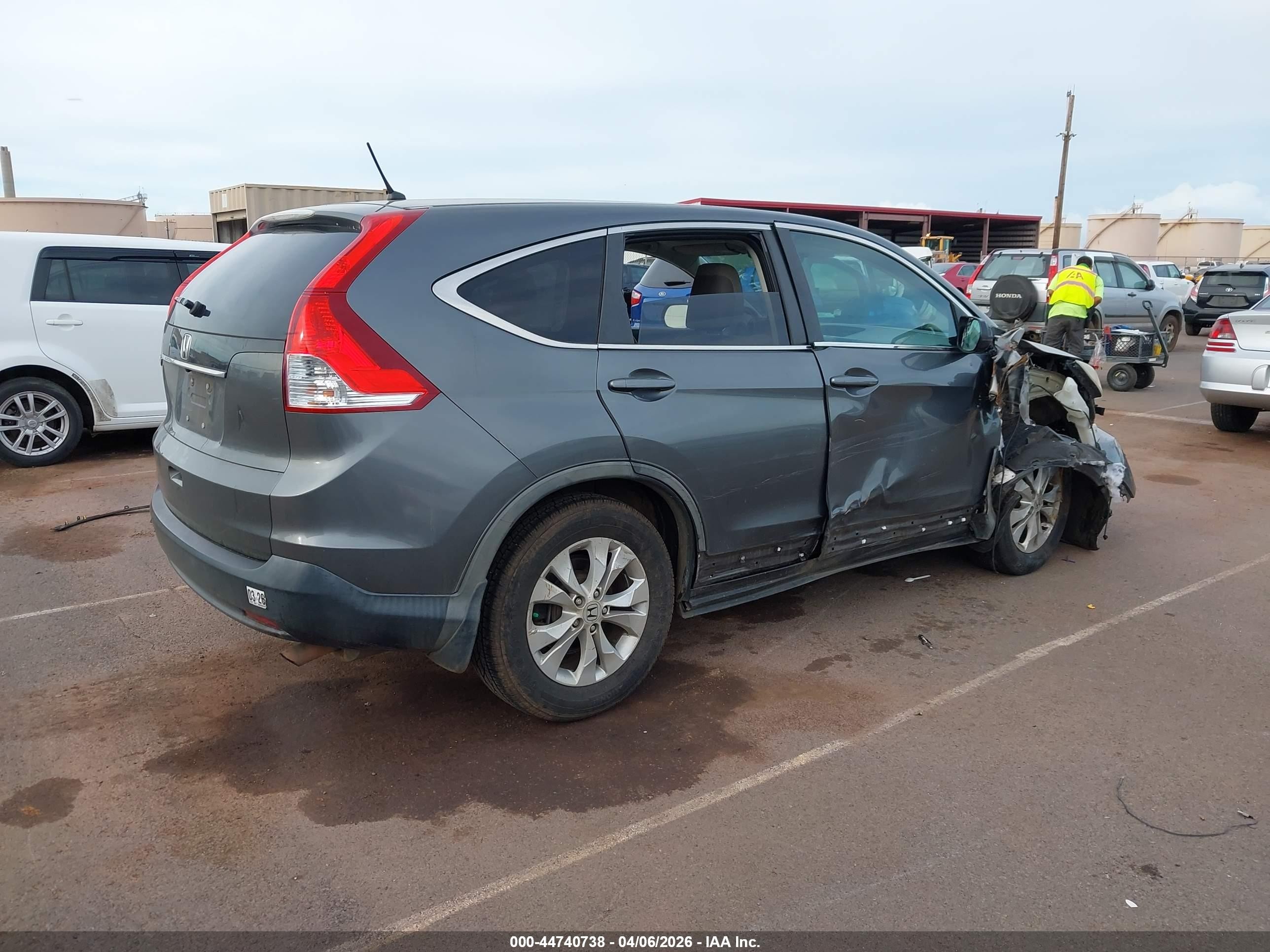 2014 Honda Cr-v Ex Gray vin: 5J6RM3H56EL021903