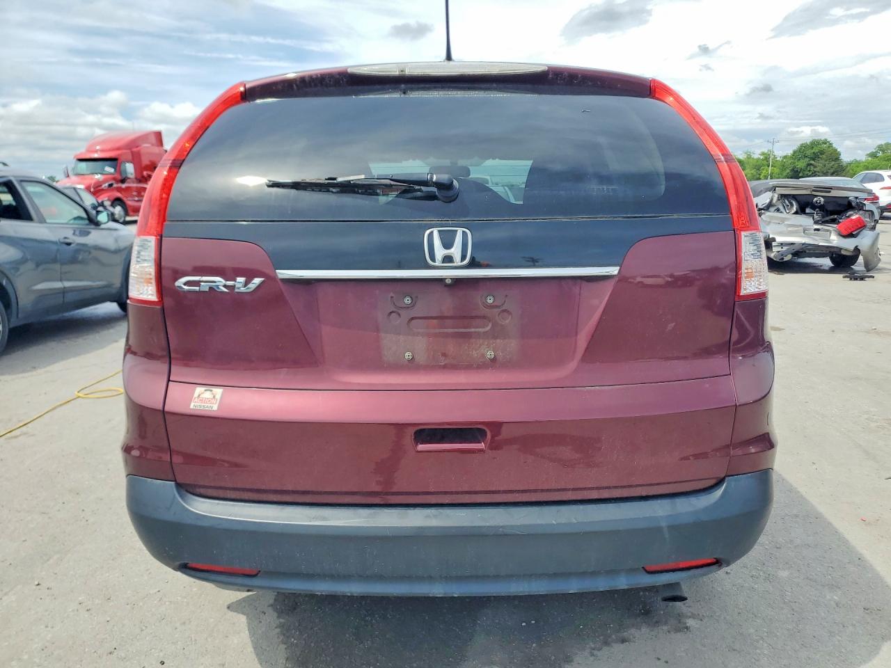 2014 Honda Cr-v Ex Burgundy vin: 5J6RM3H56EL045571