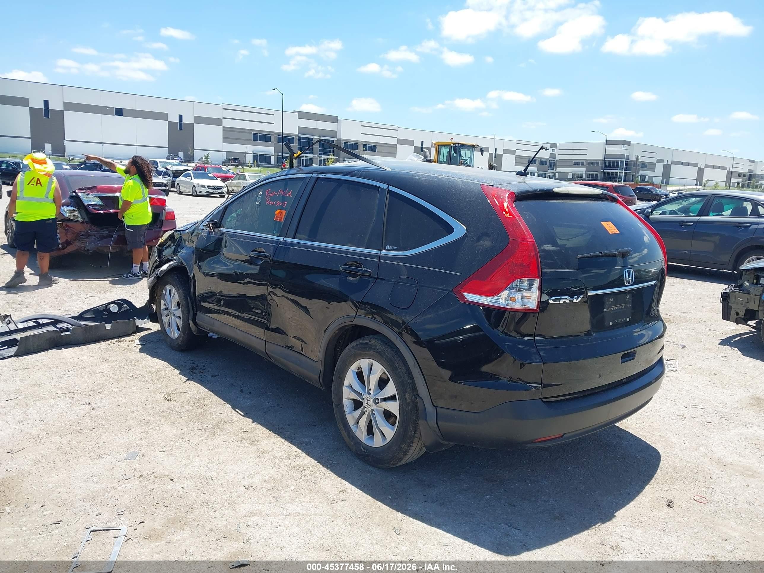 2012 Honda Cr-v Ex Черный vin: 5J6RM3H57CL000913