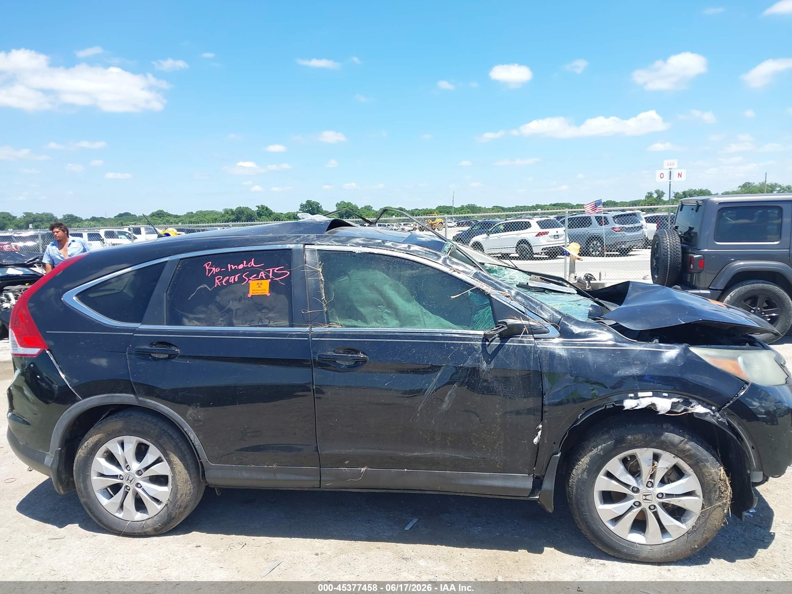 2012 Honda Cr-v Ex Черный vin: 5J6RM3H57CL000913