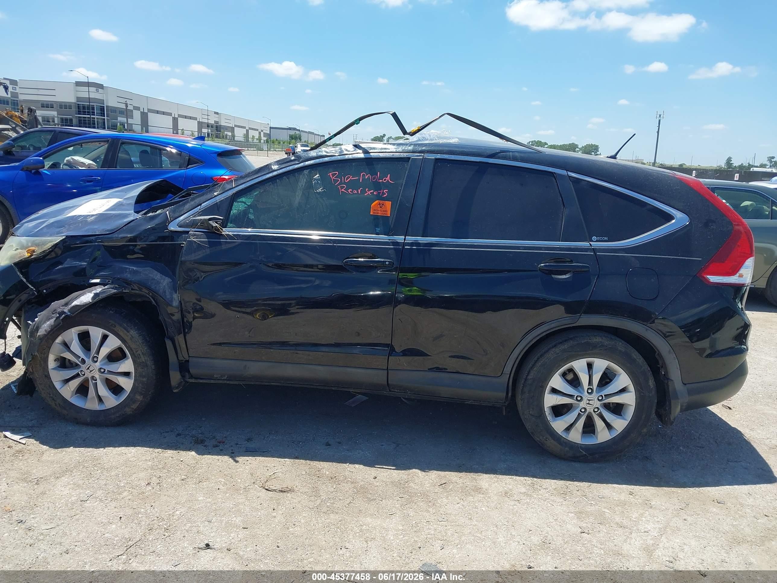 2012 Honda Cr-v Ex Черный vin: 5J6RM3H57CL000913