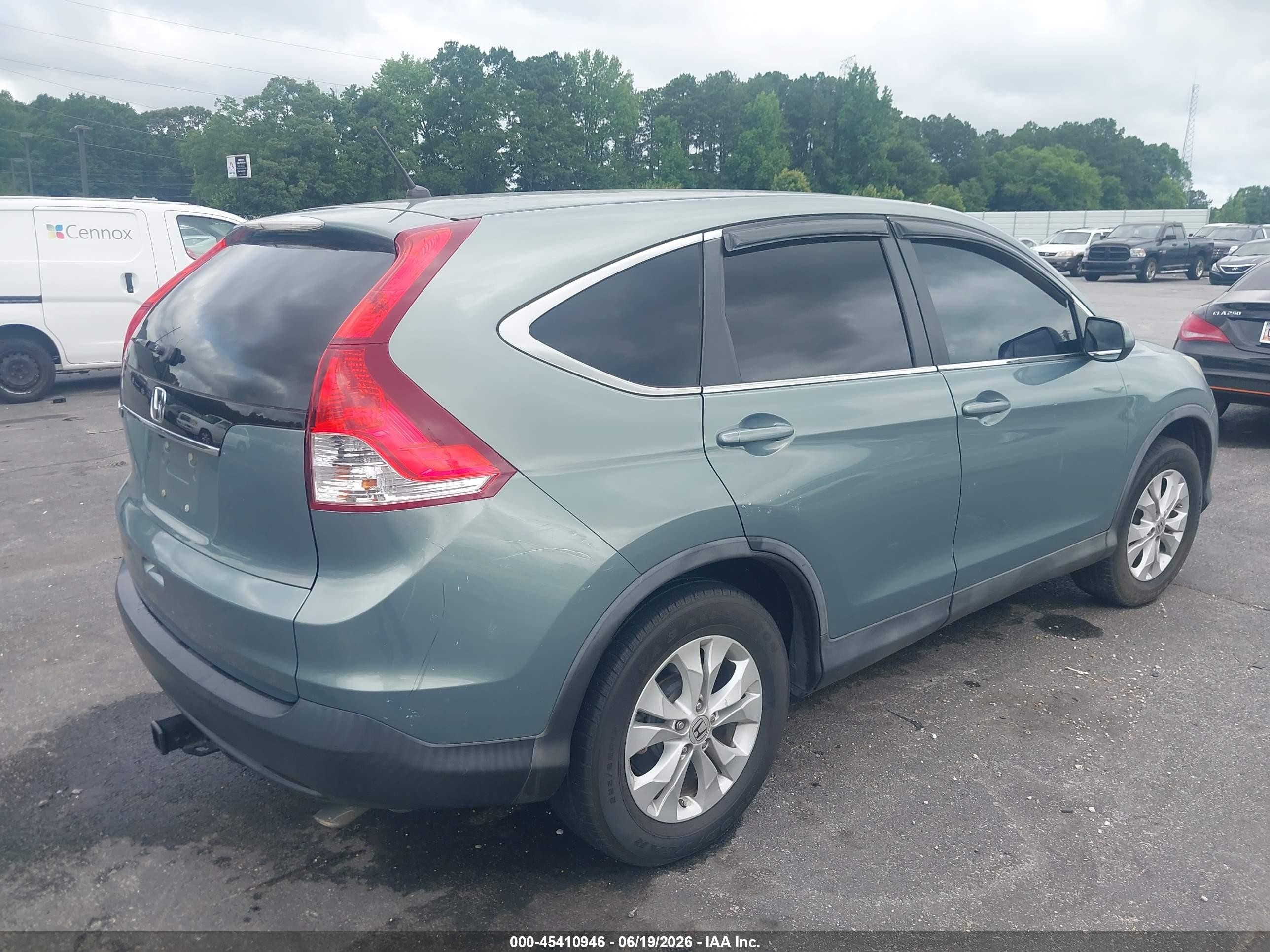 2012 Honda Cr-v Ex Teal vin: 5J6RM3H57CL001611