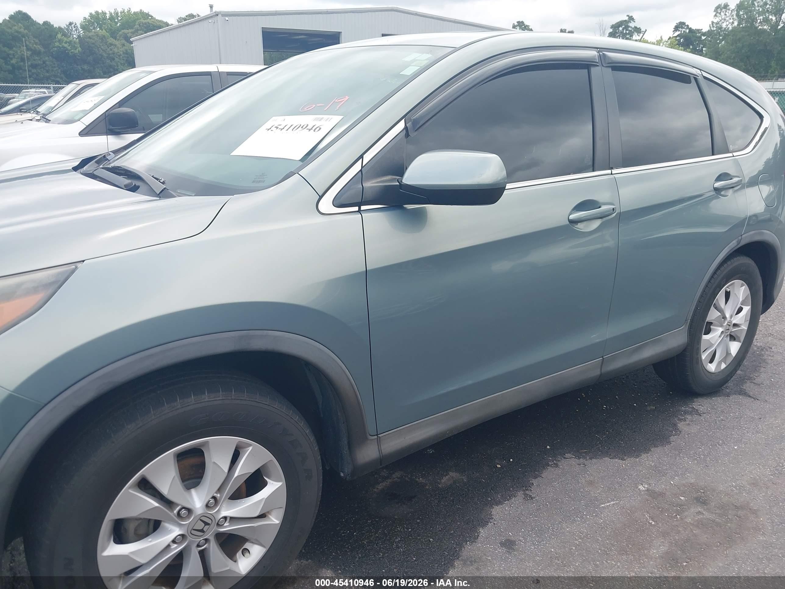 2012 Honda Cr-v Ex Teal vin: 5J6RM3H57CL001611