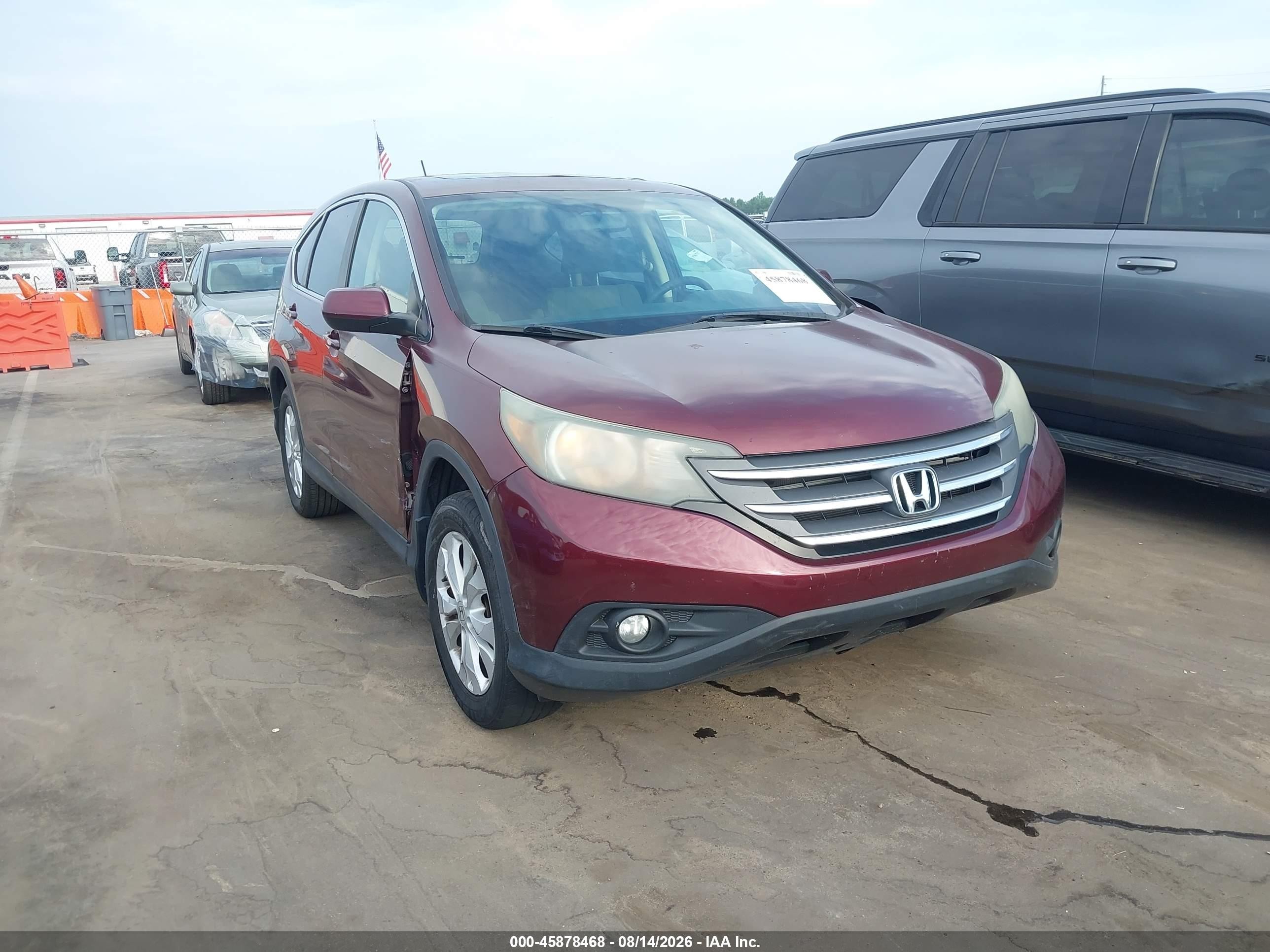 2012 Honda Cr-v Ex Maroon vin: 5J6RM3H57CL018893