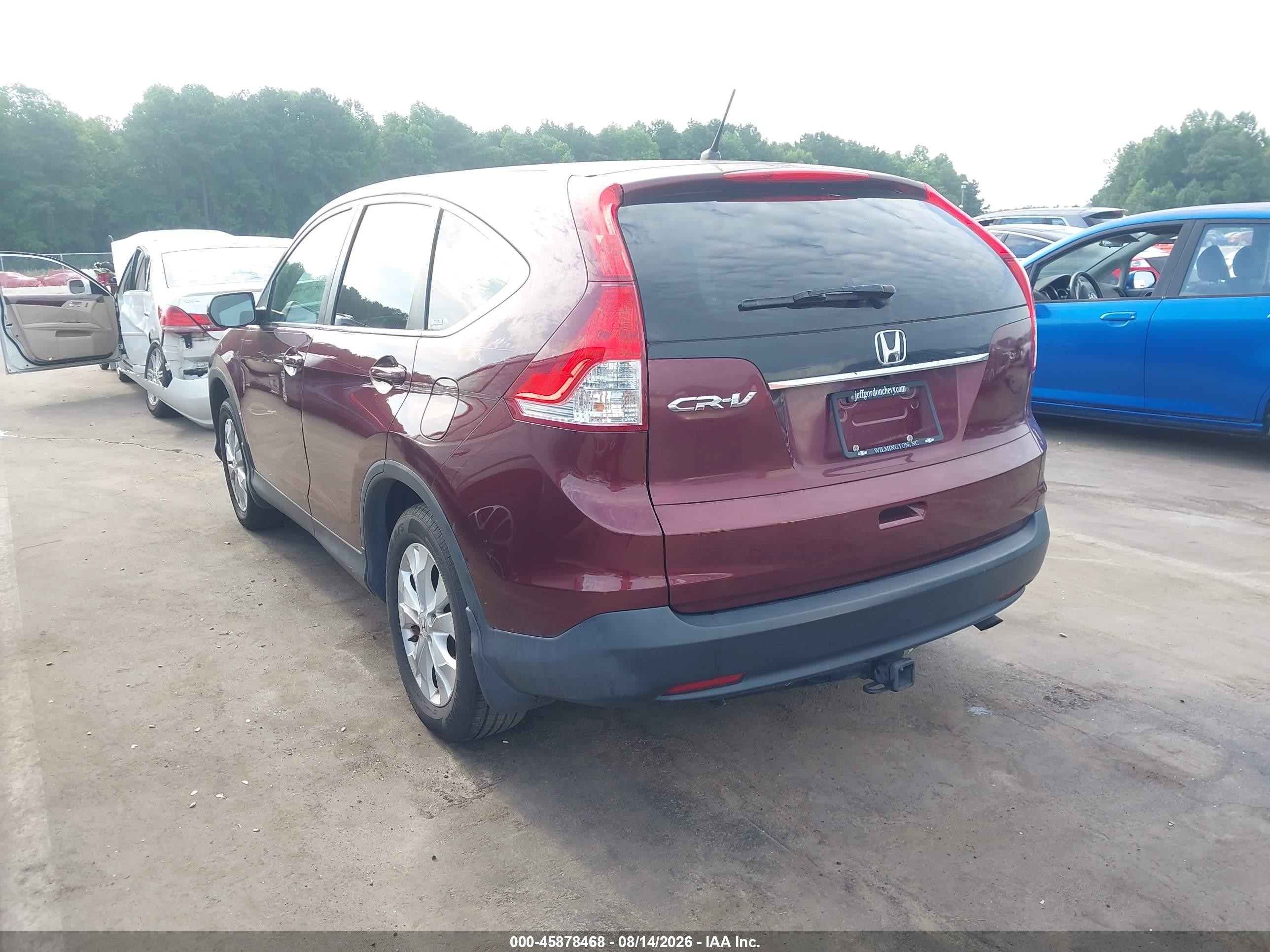2012 Honda Cr-v Ex Темно-бордовый vin: 5J6RM3H57CL018893