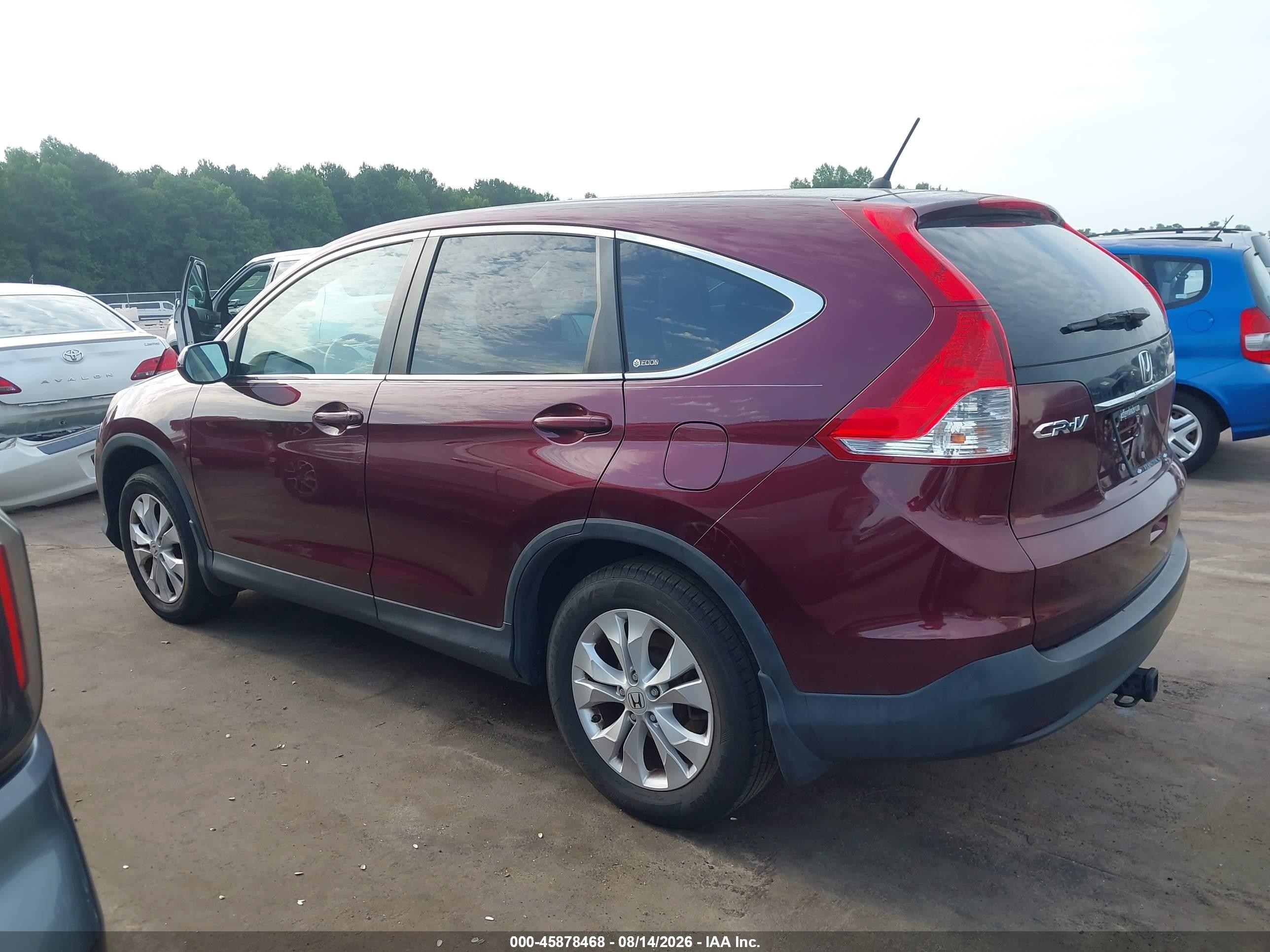 2012 Honda Cr-v Ex Темно-бордовый vin: 5J6RM3H57CL018893