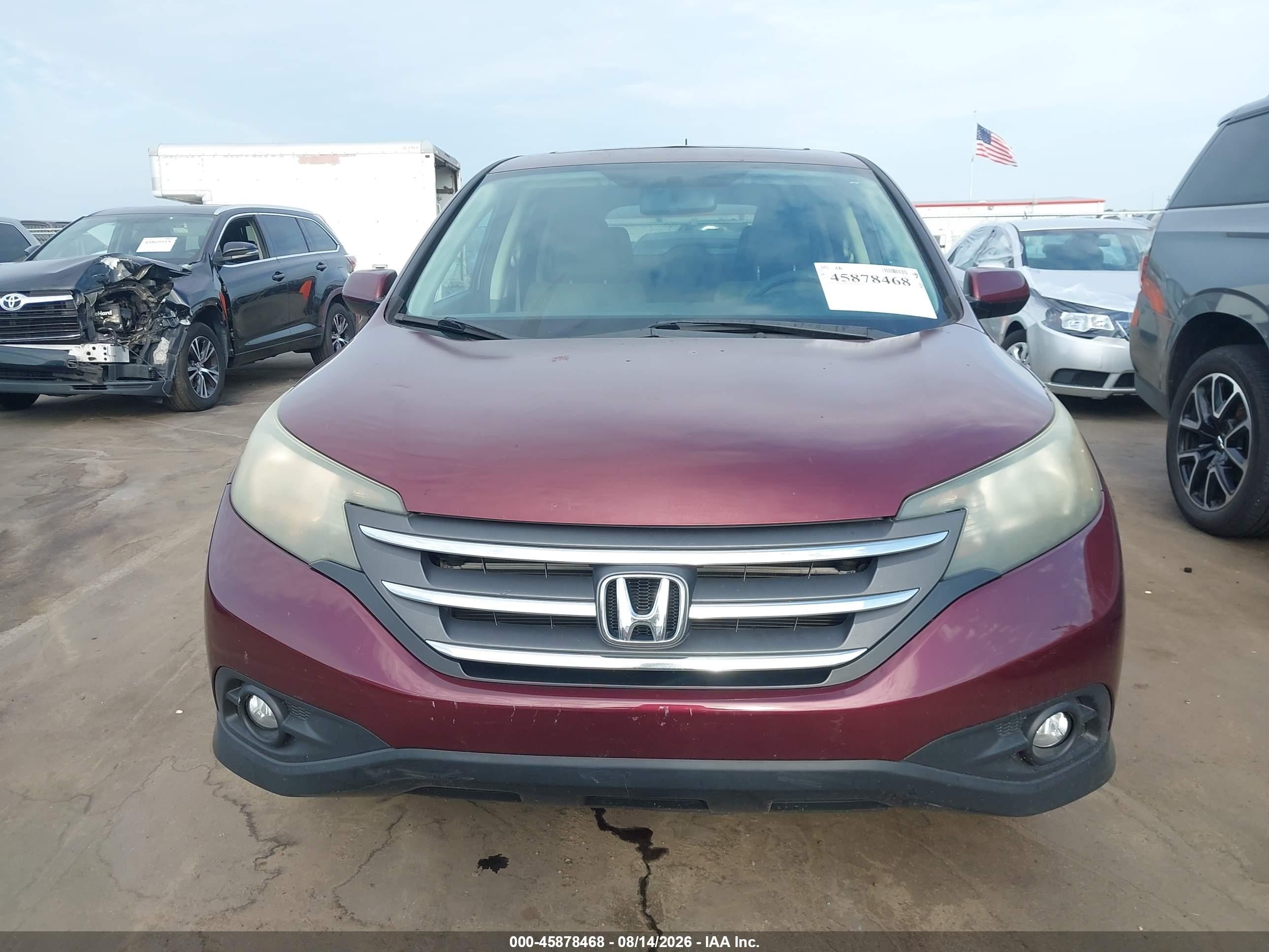 2012 Honda Cr-v Ex Темно-бордовый vin: 5J6RM3H57CL018893