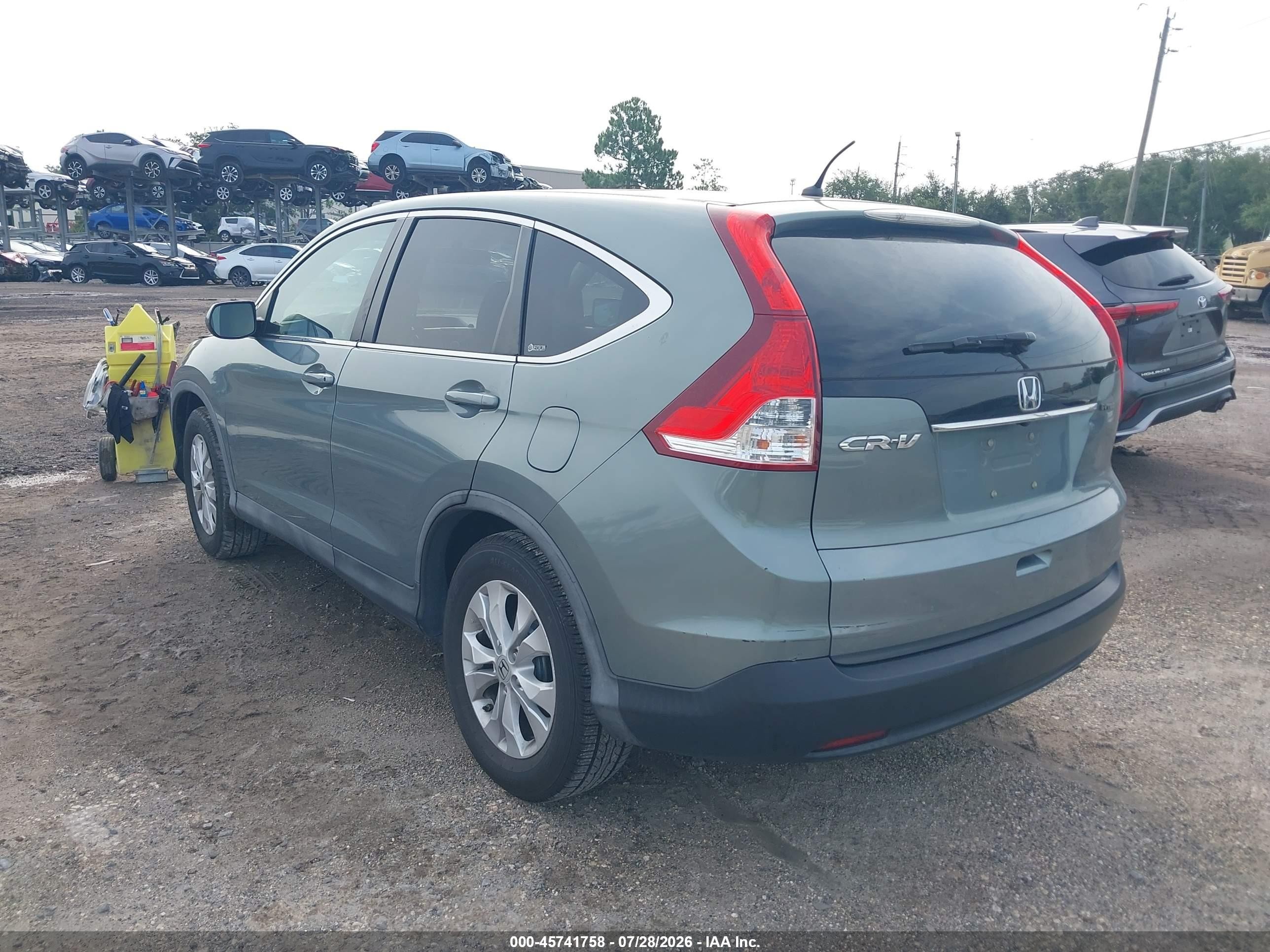 2012 Honda Cr-v Ex Gray vin: 5J6RM3H57CL039467