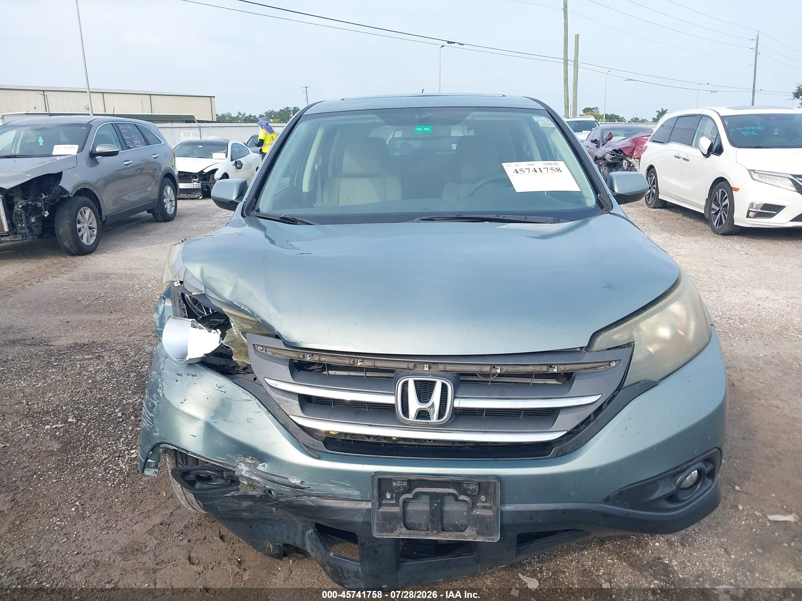 2012 Honda Cr-v Ex Gray vin: 5J6RM3H57CL039467