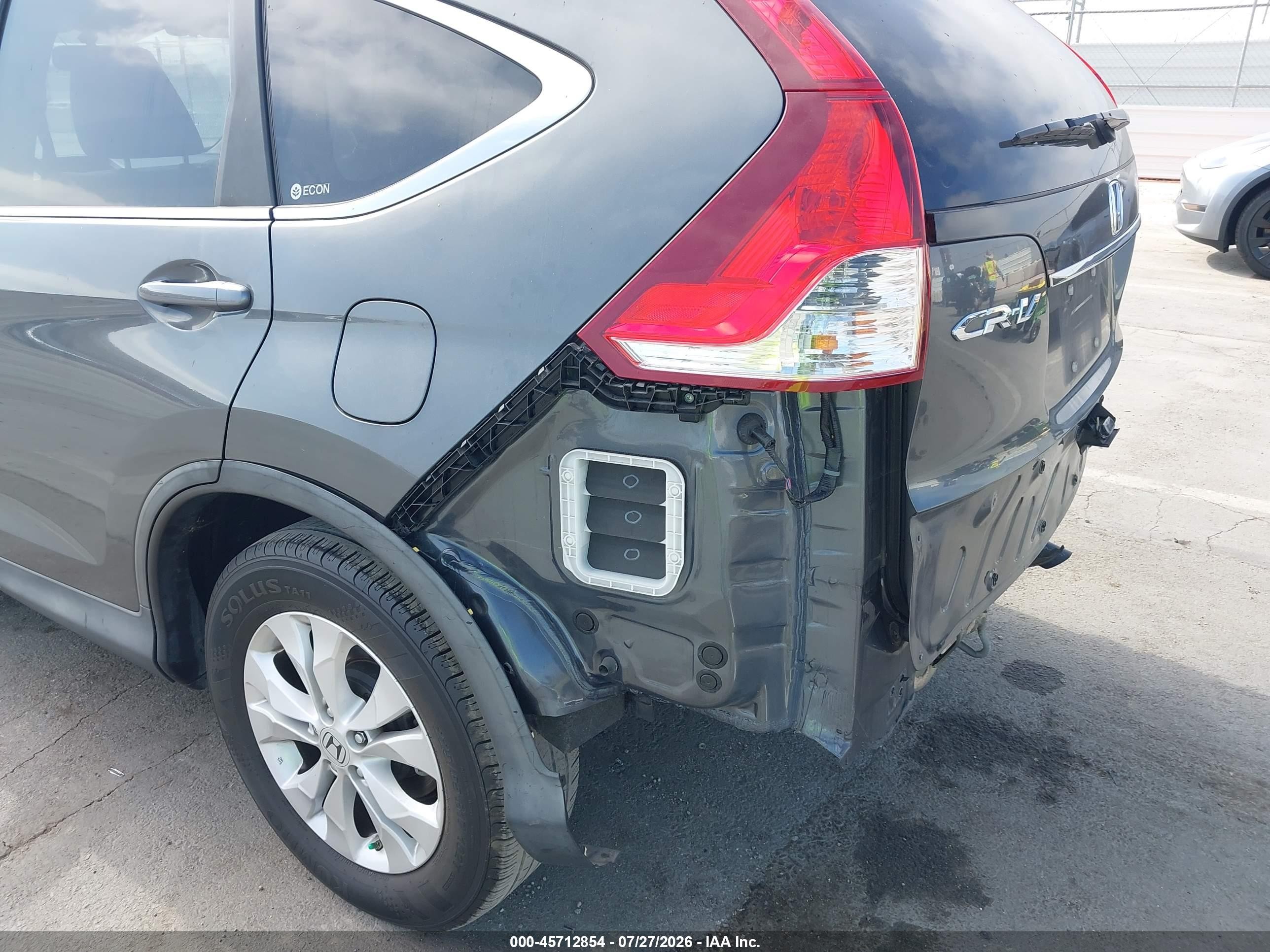 2012 Honda Cr-v Ex Gray vin: 5J6RM3H57CL040957