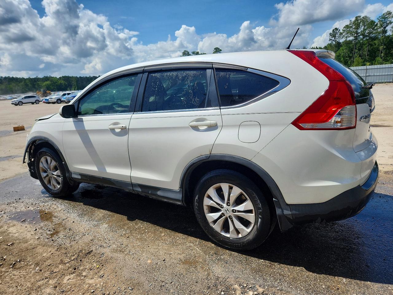 2013 Honda Cr-v Ex White vin: 5J6RM3H57DL015509