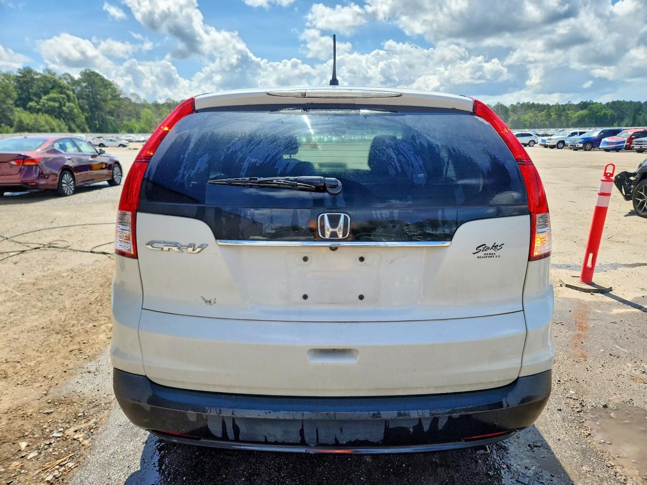 2013 Honda Cr-v Ex White vin: 5J6RM3H57DL015509