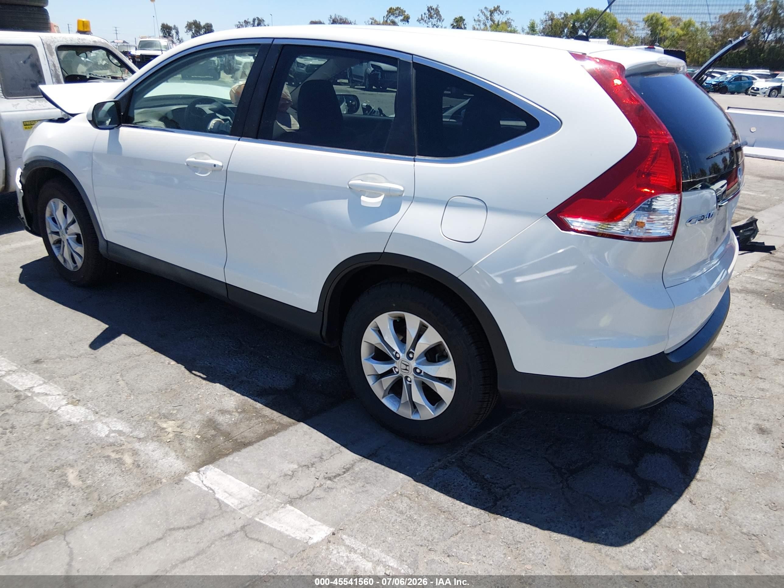 2014 Honda Cr-v Ex White vin: 5J6RM3H57EL036510