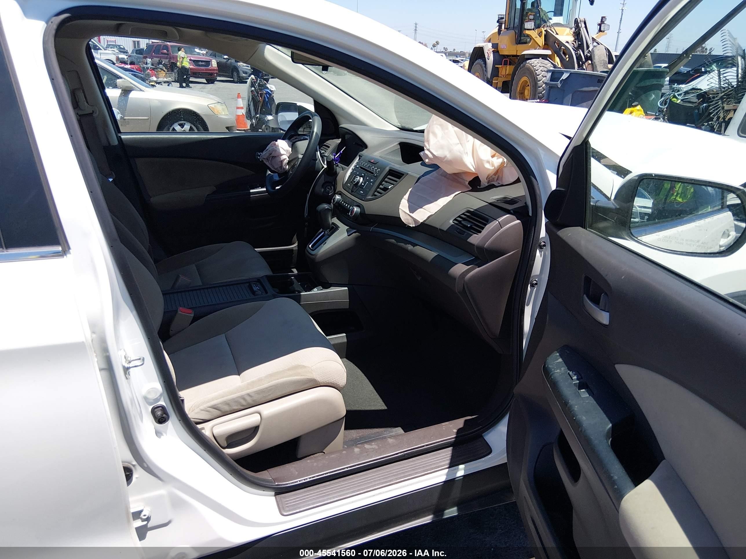2014 Honda Cr-v Ex White vin: 5J6RM3H57EL036510