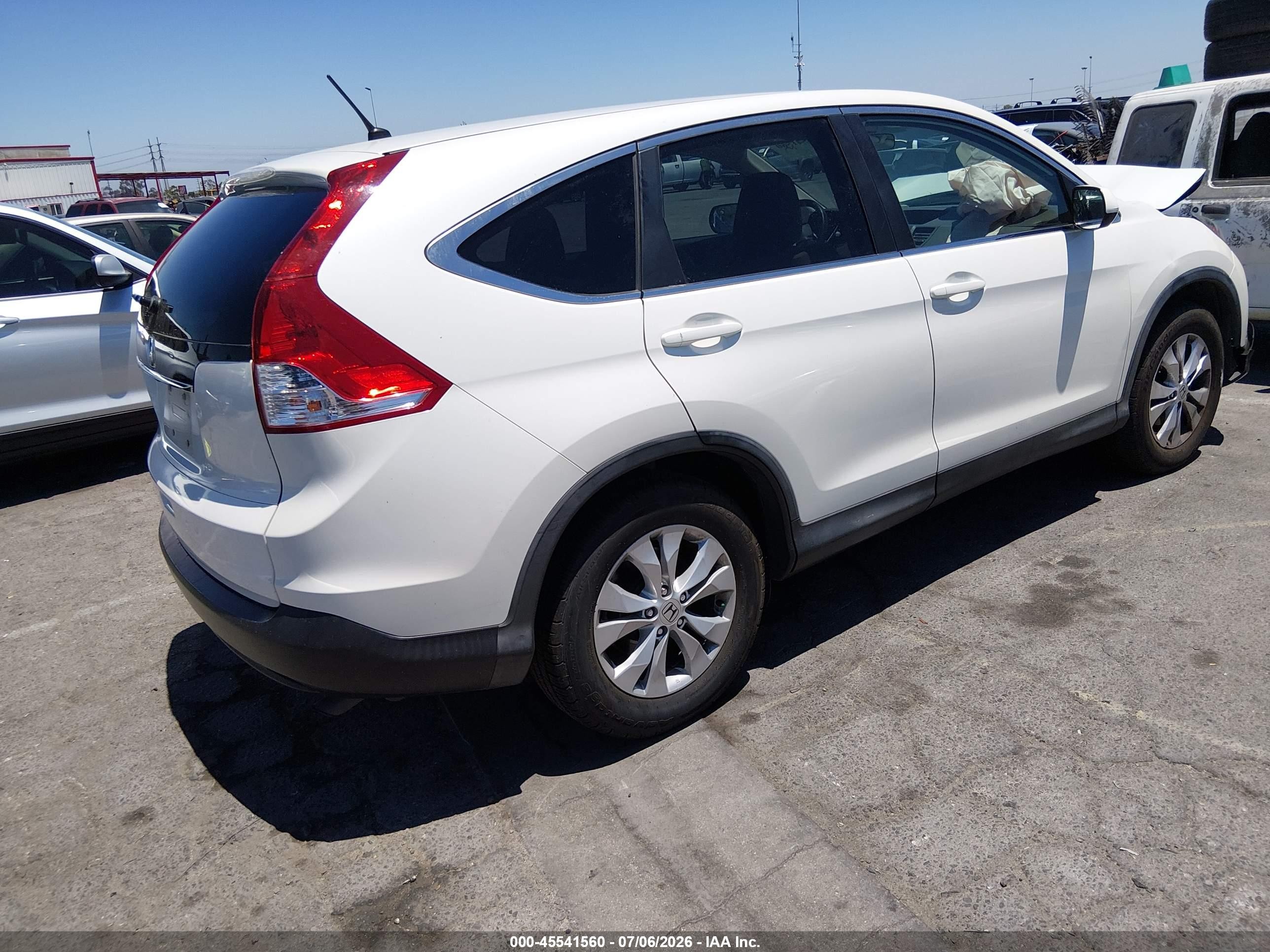 2014 Honda Cr-v Ex White vin: 5J6RM3H57EL036510