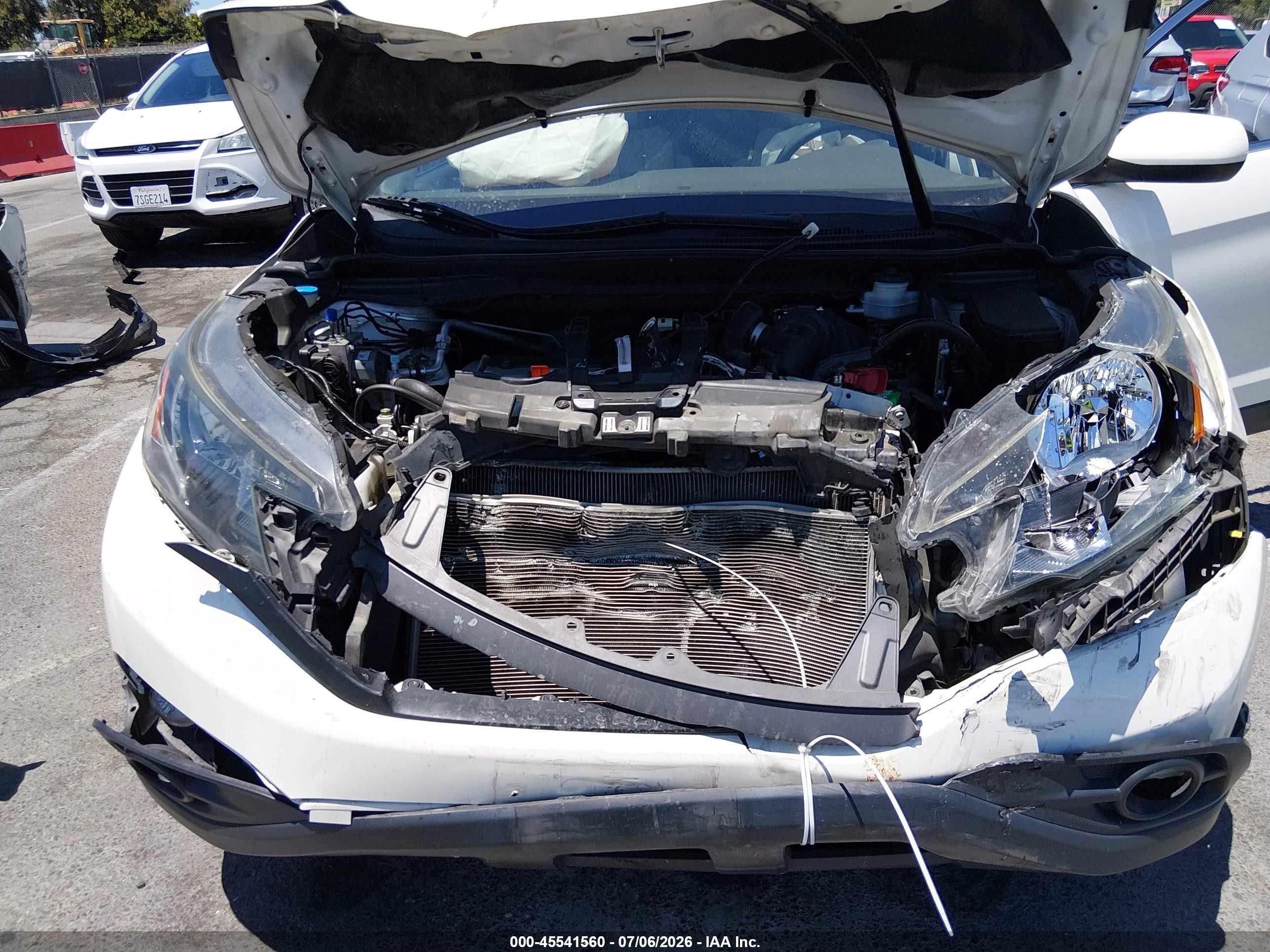 2014 Honda Cr-v Ex White vin: 5J6RM3H57EL036510