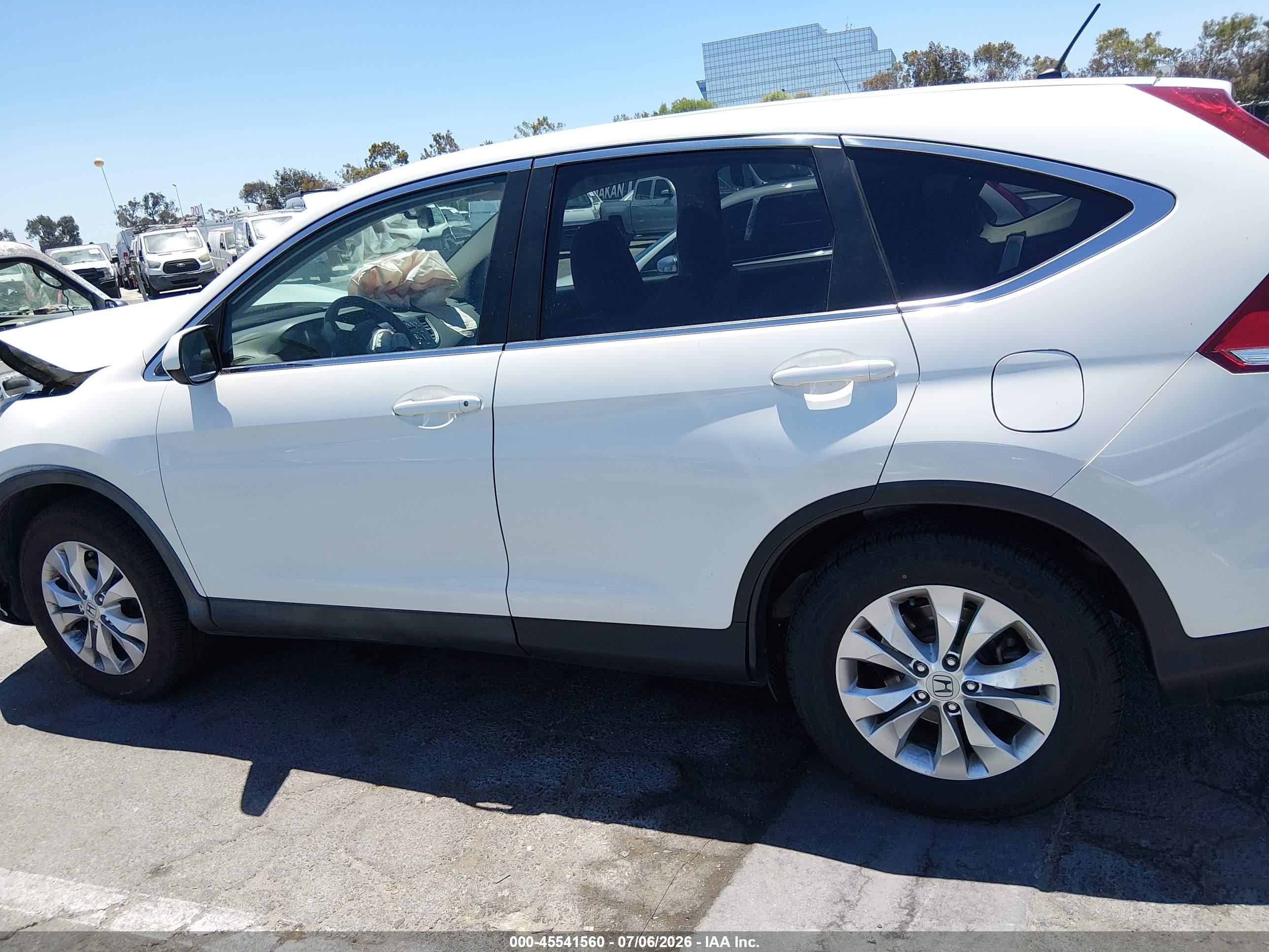 2014 Honda Cr-v Ex White vin: 5J6RM3H57EL036510
