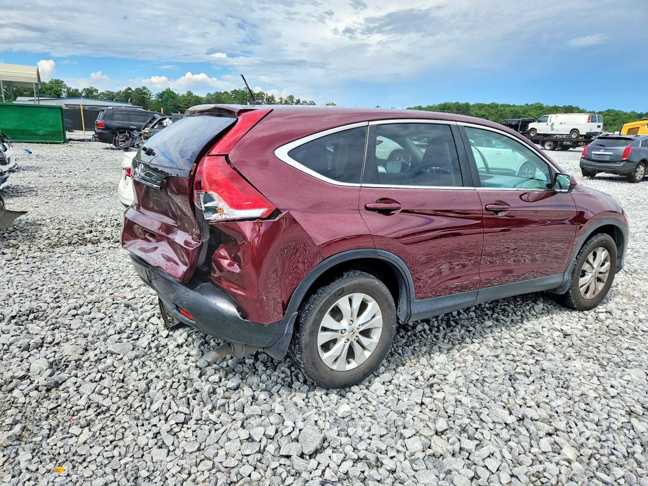 2014 Honda Cr-v Ex Burgundy vin: 5J6RM3H57EL045594