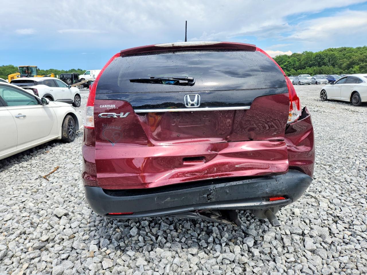 2014 Honda Cr-v Ex Burgundy vin: 5J6RM3H57EL045594