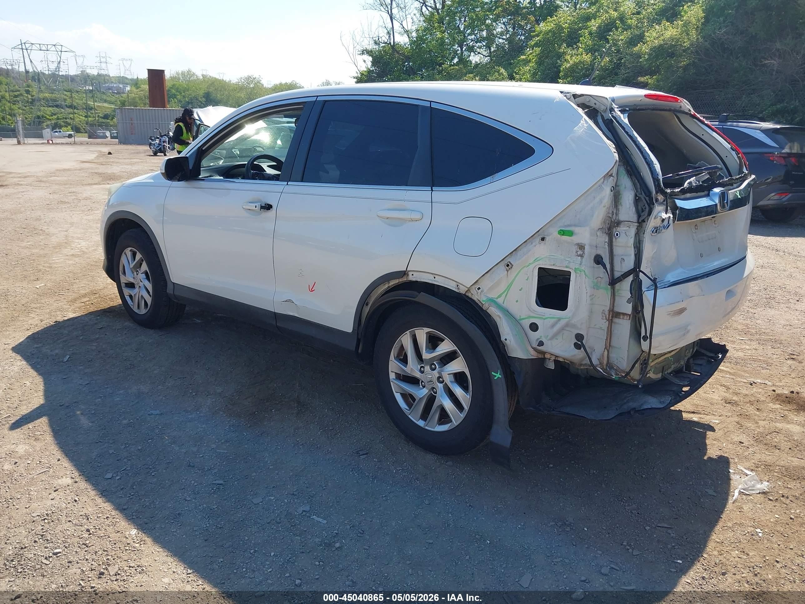2015 Honda Cr-v Ex Белый vin: 5J6RM3H57FL008837