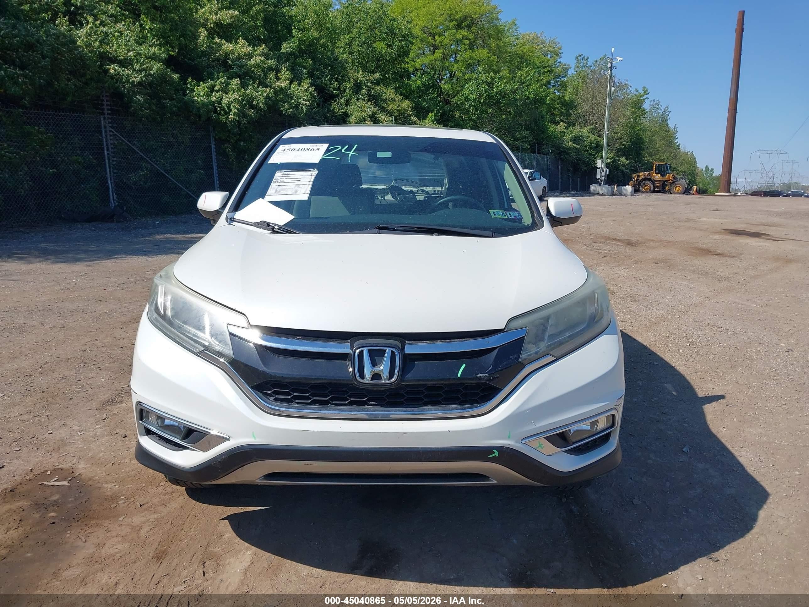 2015 Honda Cr-v Ex Белый vin: 5J6RM3H57FL008837