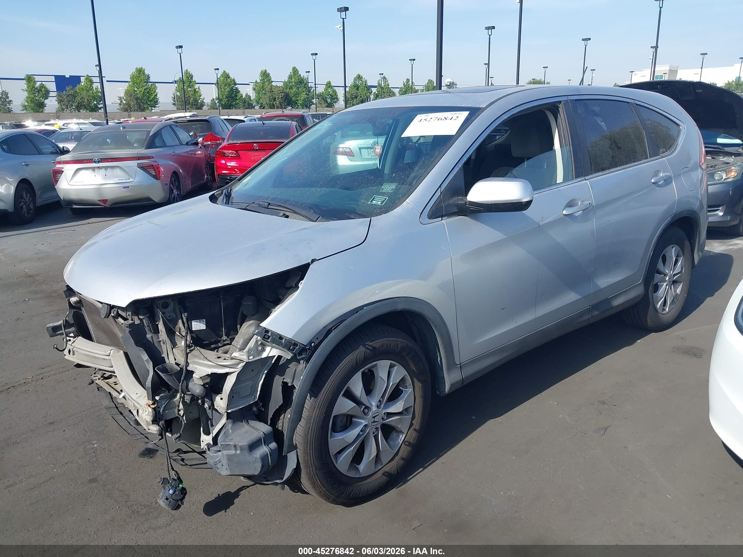 2012 Honda Cr-v Ex Silver vin: 5J6RM3H58CL044273