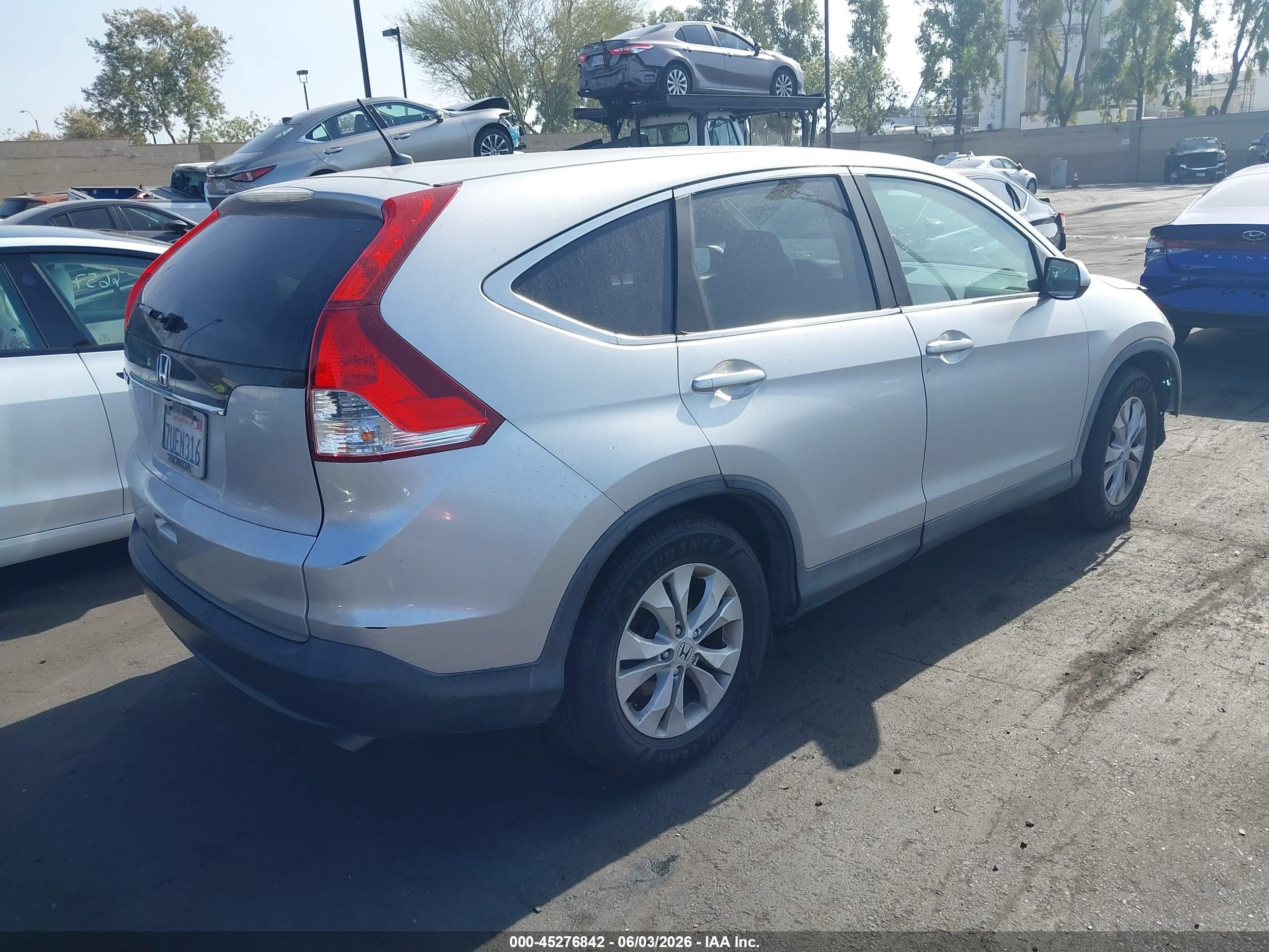 2012 Honda Cr-v Ex Silver vin: 5J6RM3H58CL044273