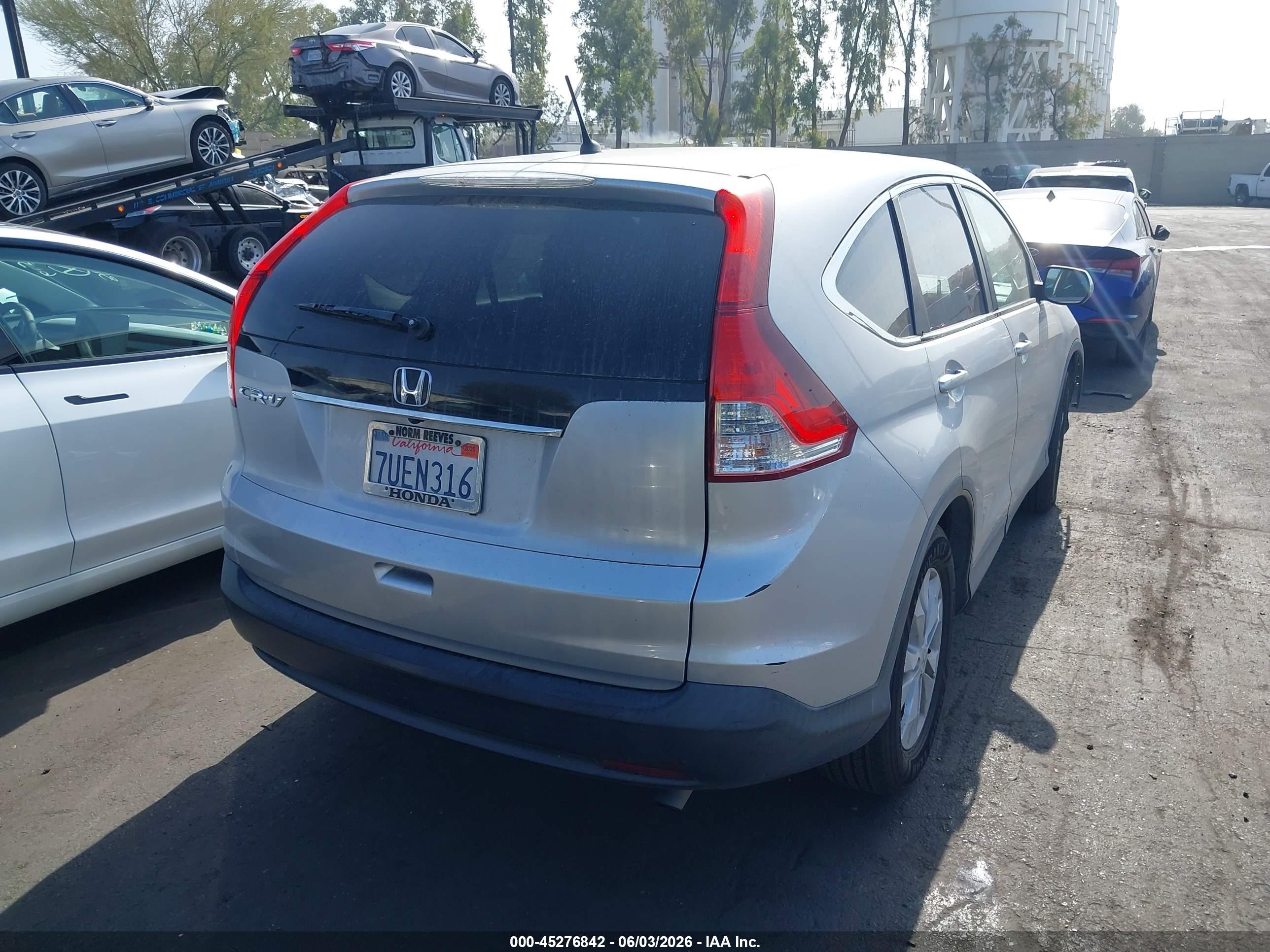 2012 Honda Cr-v Ex Silver vin: 5J6RM3H58CL044273