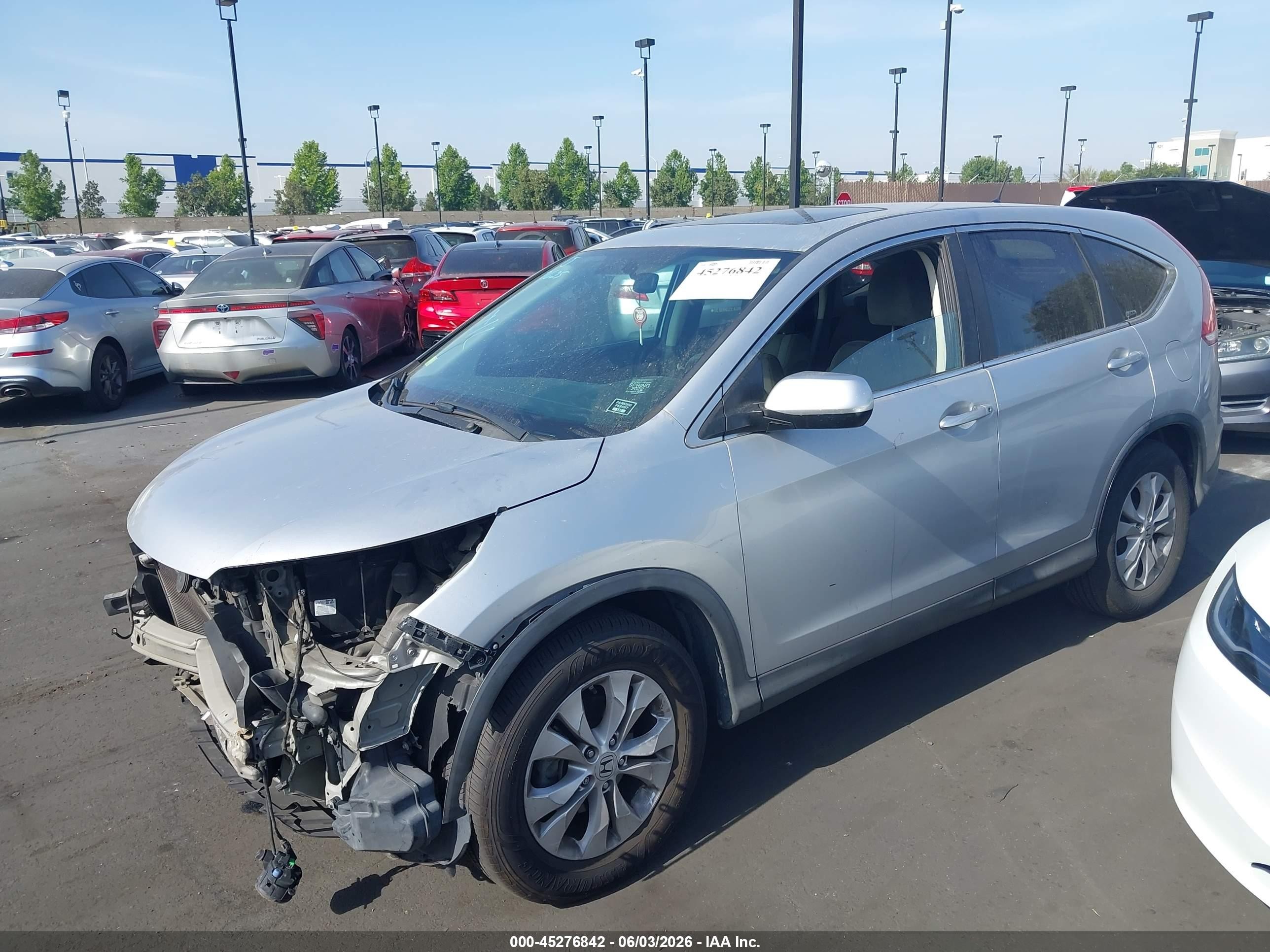 2012 Honda Cr-v Ex Silver vin: 5J6RM3H58CL044273