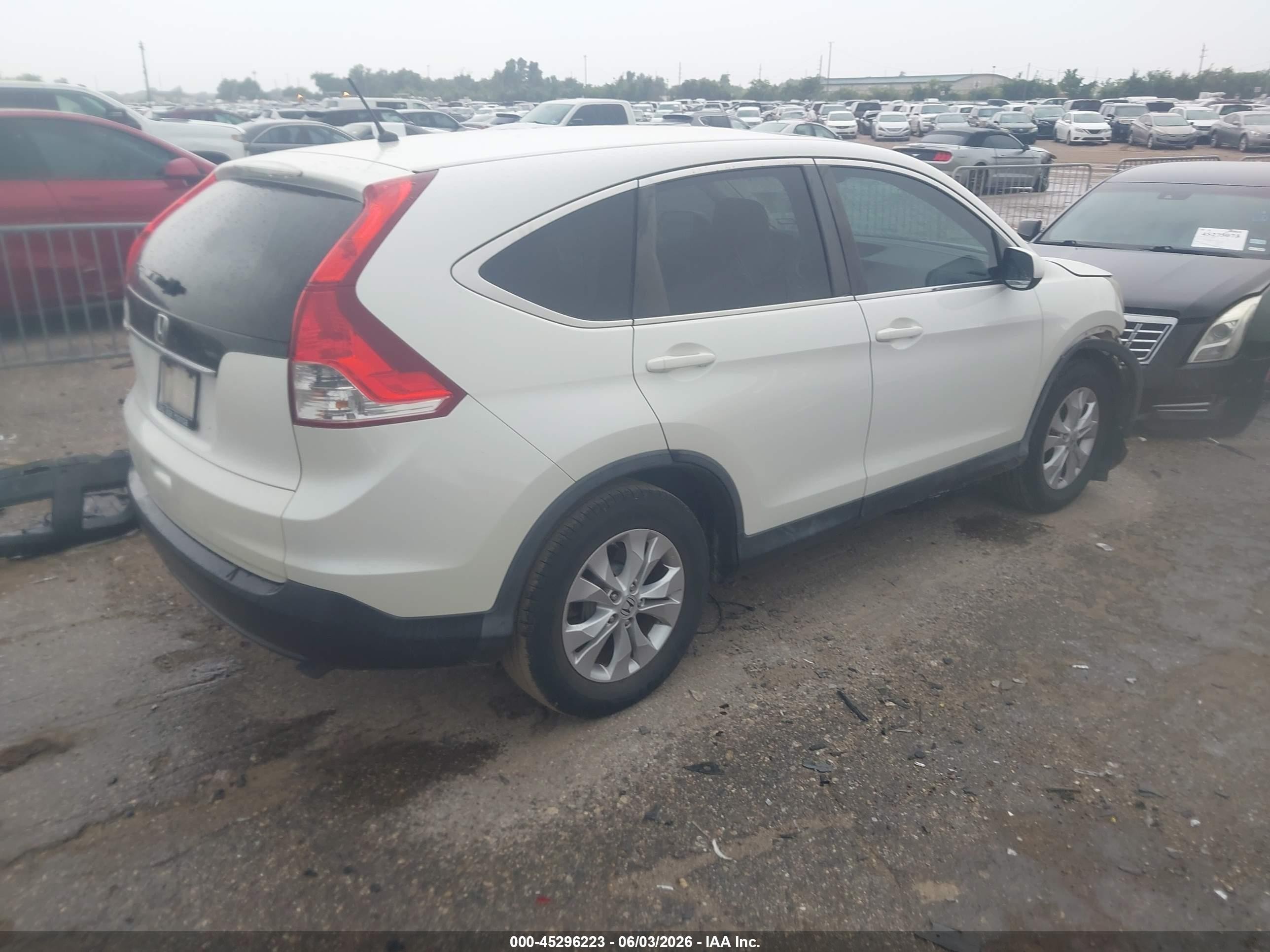 2013 Honda Cr-v Ex White vin: 5J6RM3H58DL037292
